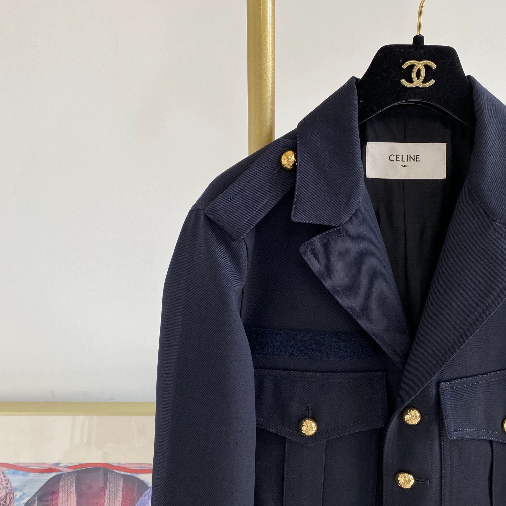 Celine Celine Navy Blue Jacket Women's Size 34 Size XXS / US 00 / IT 34 - 3 Thumbnail