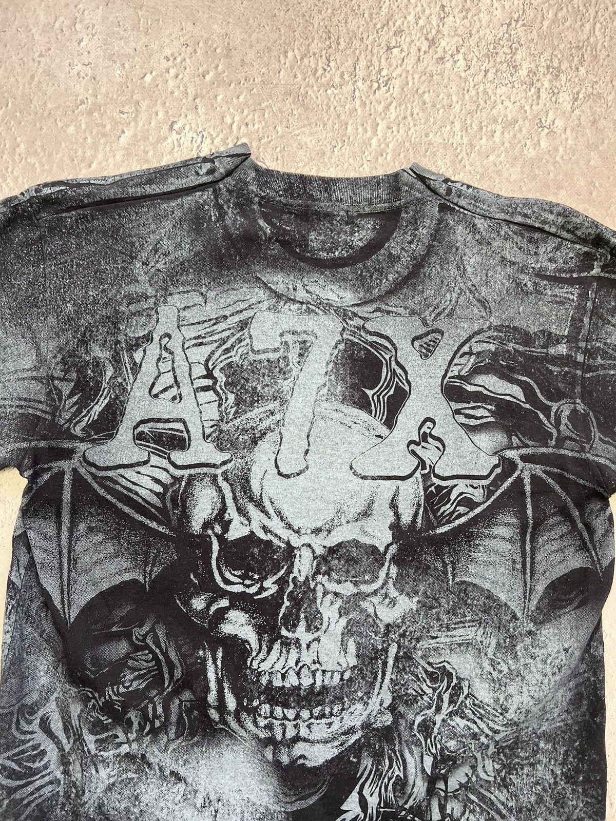 Band Tees × Vintage AVENGED SEVENFOLD Y2K SCULL BAND ROCK TEE Size US M / EU 48-50 / 2 - 11 Thumbnail