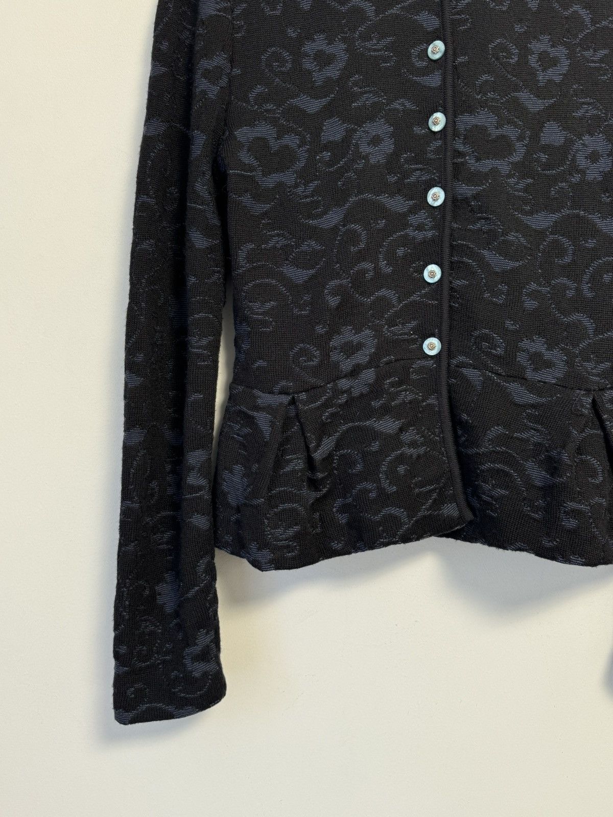 Other Ivko Floral Knit Jacket Women Button Up Lightweight Elegant Size M / US 6-8 / IT 42-44 - 5 Thumbnail