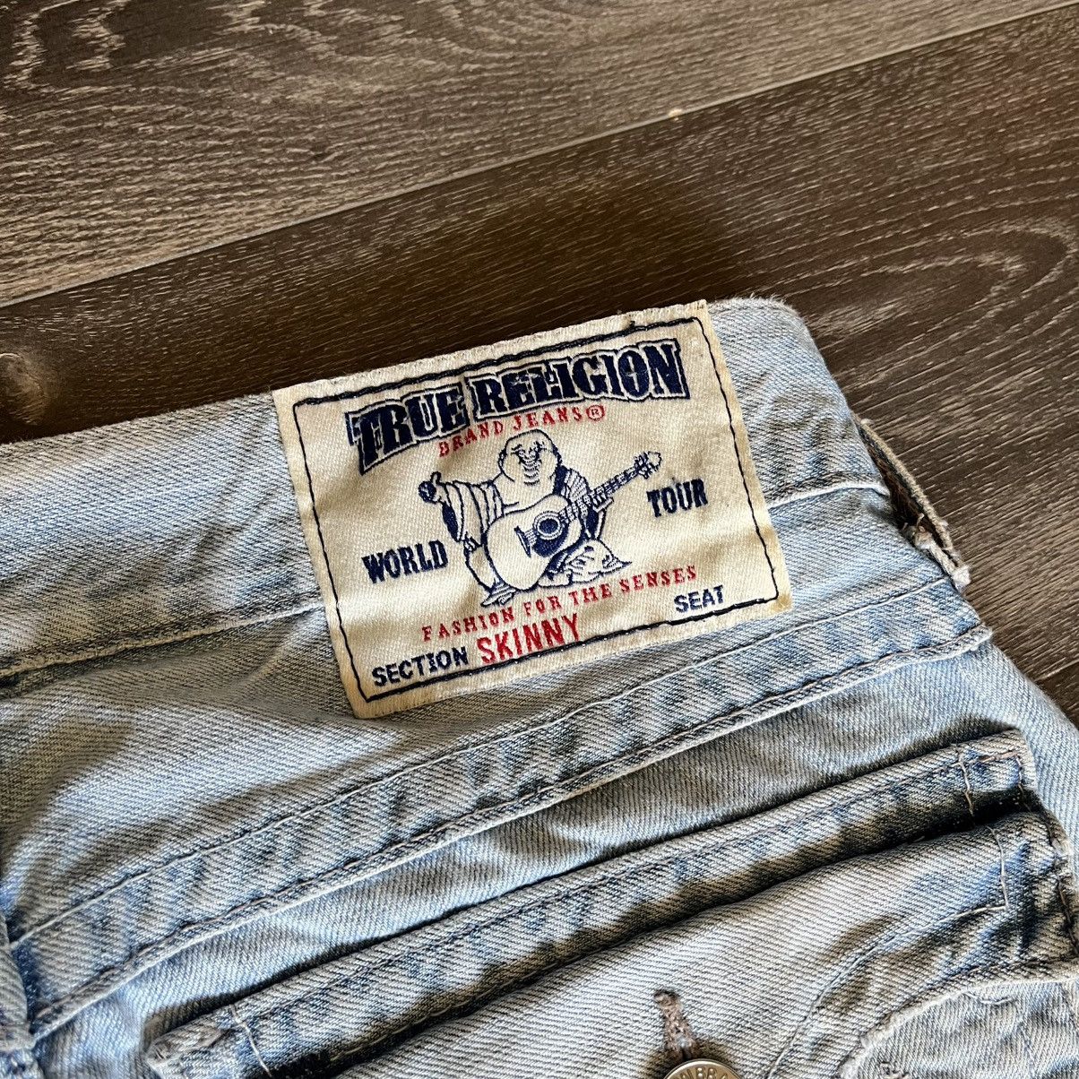 True Religion Vintage 2000s True Religion Skinny Rope Stitch Denim Jeans Size US 30 / EU 46 - 4 Thumbnail