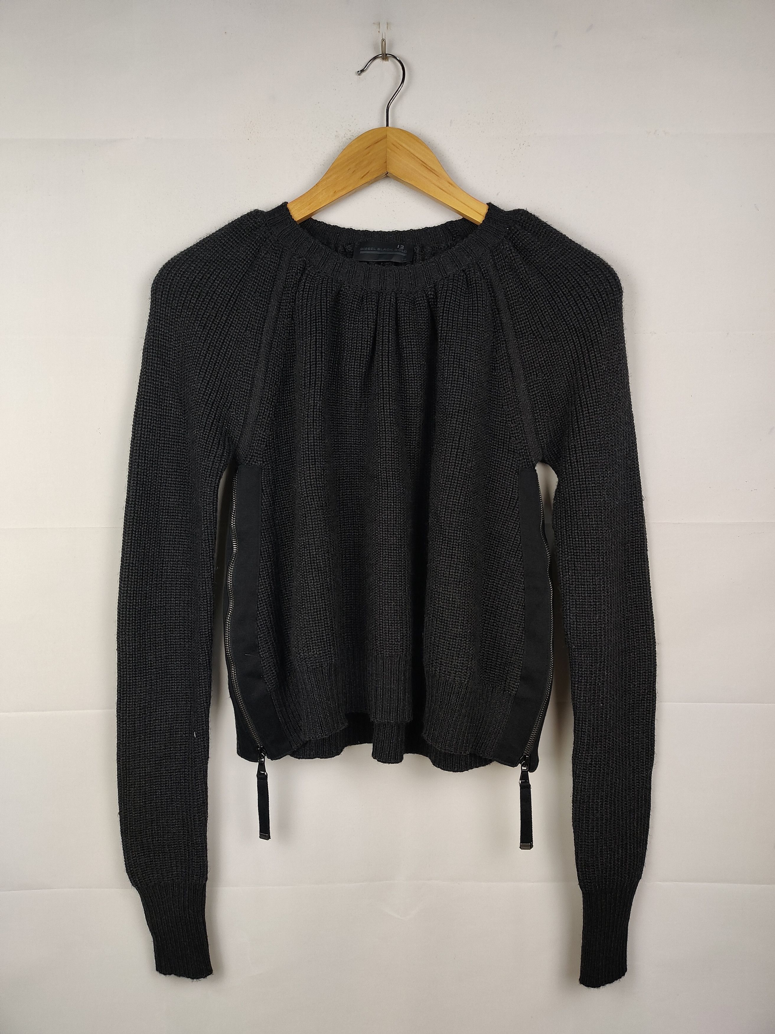 Diesel Black Gold Diesel Black Gold knit sweater with side zippers Size XS / US 0-2 / IT 36-38 - 1 Thumbnail