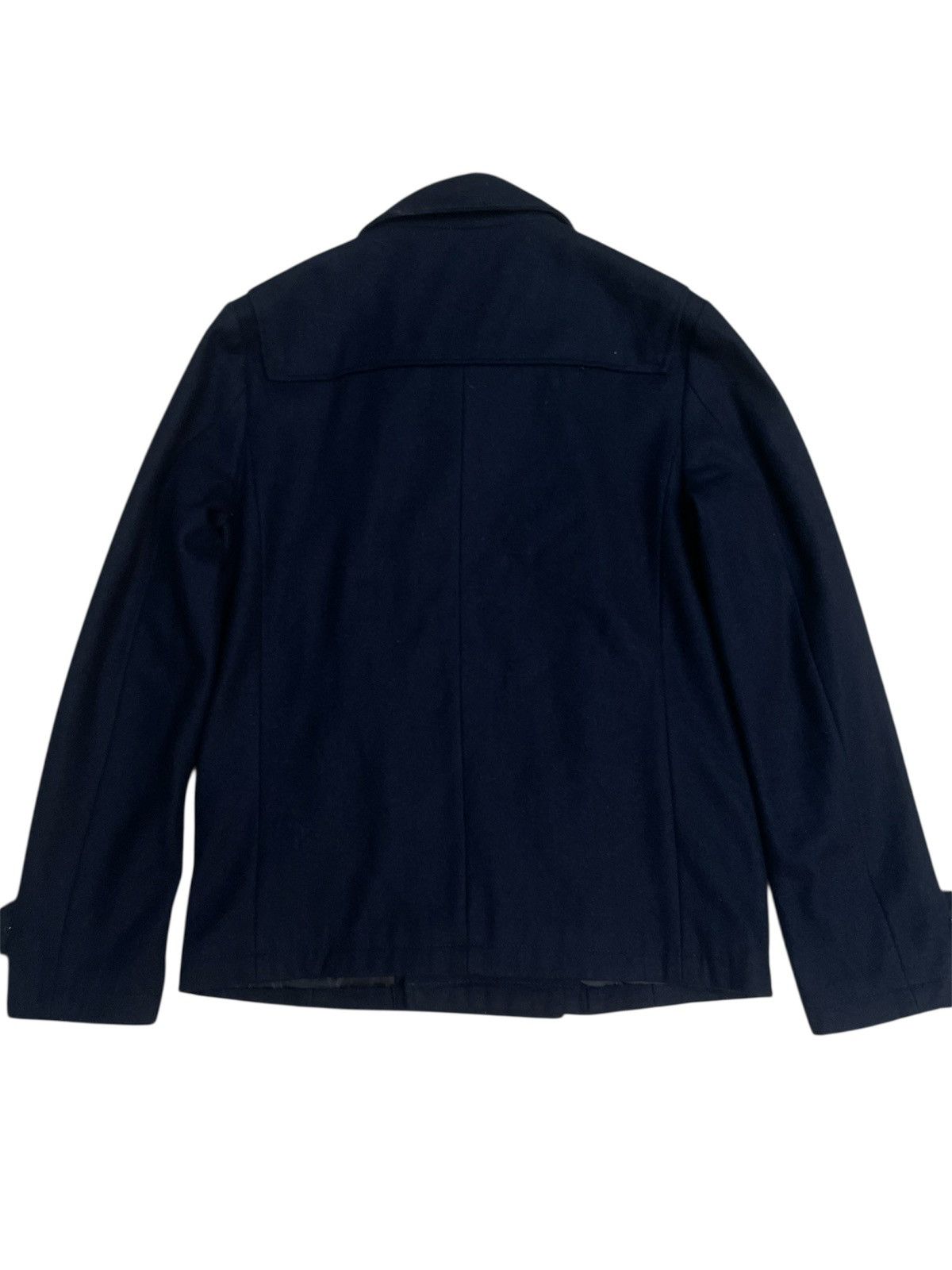 semanticdesign Semantic Design Navy Wool Blend Asymmetric Zip Pea Coat Size US S / EU 44-46 / 1 - 3 Thumbnail