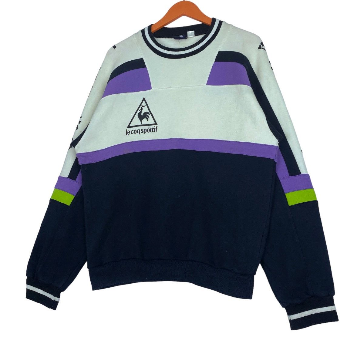 Designer × Vintage Le Co Sportif Sweatshirt Crewneck Pull Over Jumper Size US L / EU 52-54 / 3 - 3 Thumbnail