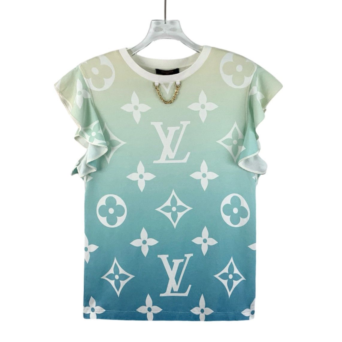 Louis Vuitton Louis Vuitton Blue All Over Print Sleeveless T-Shirt K26WX Size XL / US 12-14 / IT 48-50 - 1 Thumbnail