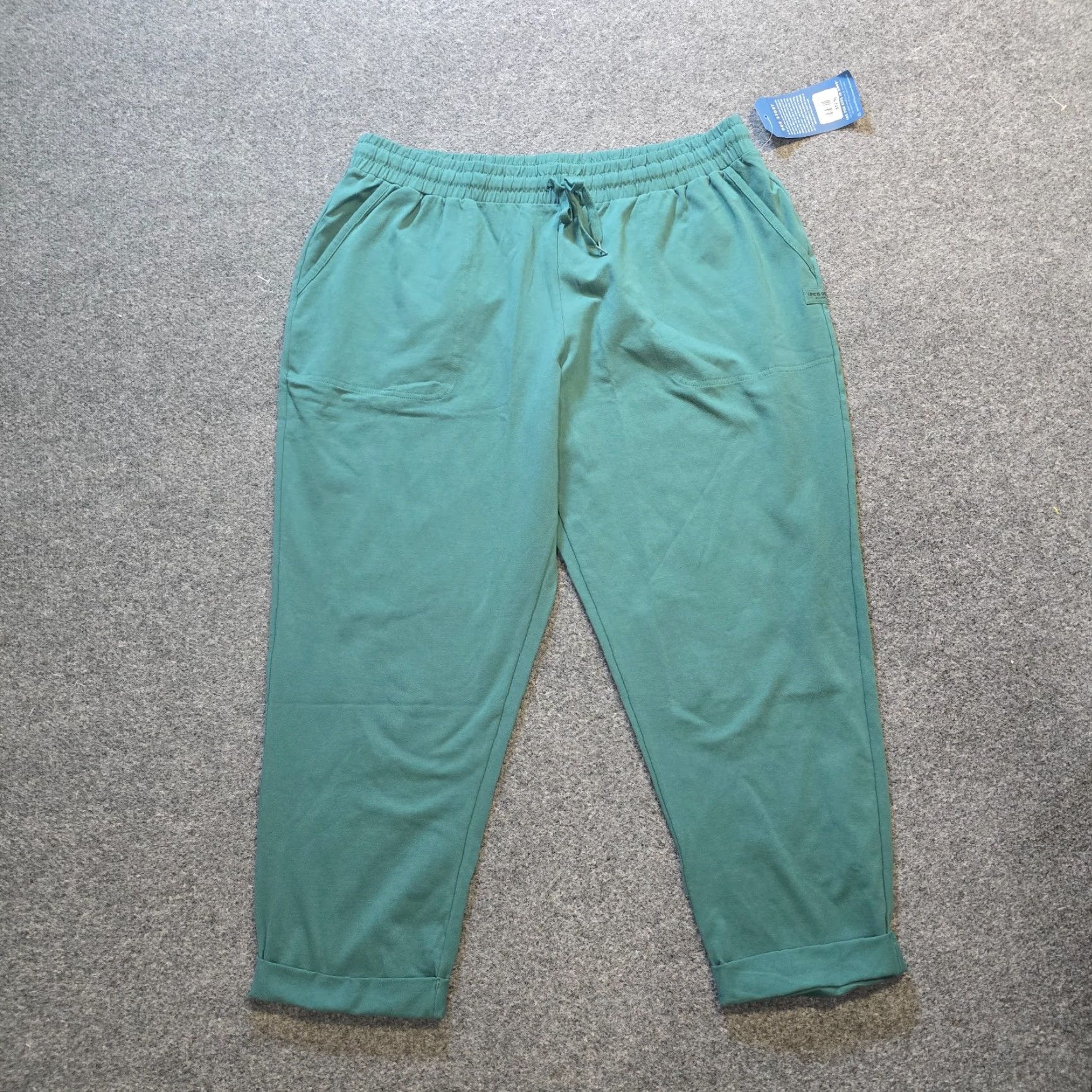 Life is Good Life Is Good Pants Women 2XL Green Crusher Flex Pull On Crop Lounge Casual Size 40" / US 18 - 2 Thumbnail