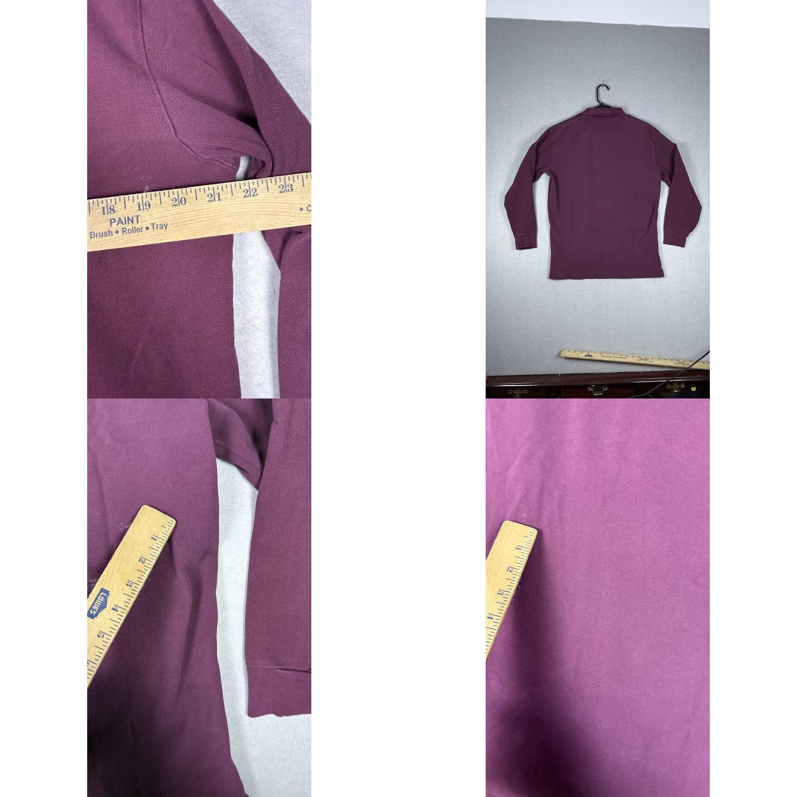 Polo Ralph Lauren Polo Ralph Lauren Polo Shirt Mens Medium Purple Long Sleeve Classic Fit Cotton Size US M / EU 48-50 / 2 - 9 Thumbnail