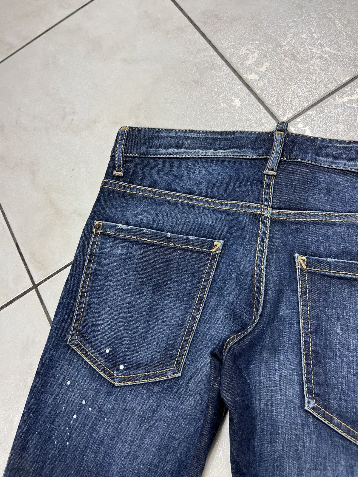 Dsquared2 Dsquared2 classic distressed painted slim denim jeans pants Size US 30 / EU 46 - 14 Thumbnail