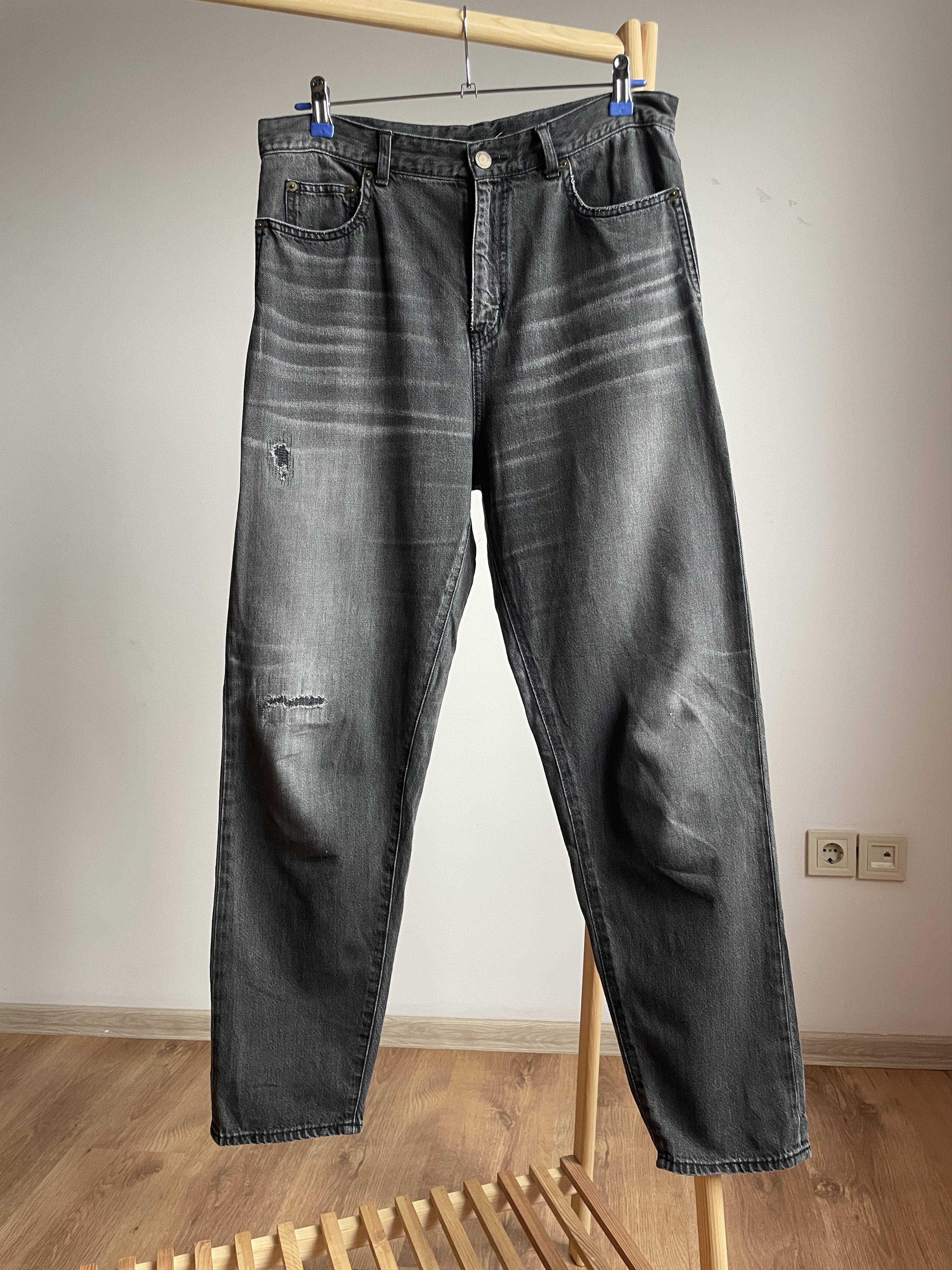 SAINT LOURENT FADED BUGGY JEANS 2023