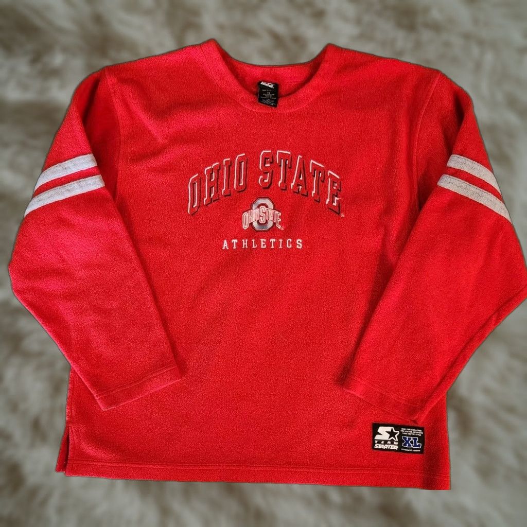 Starter VINTAGE Starter Team Ohio State Sweatshirt Mens XL Red Fleece Pullover VTG Size US XL / EU 56 / 4 - 1 Thumbnail