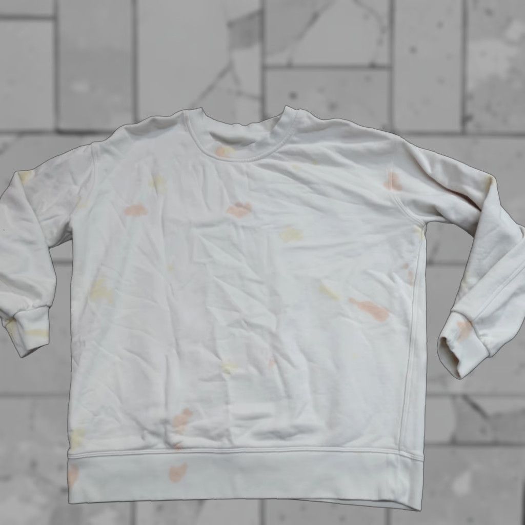 Lululemon Lululemon Sweatshirt Small White Tie Dye Oversized Activewear Women Crew Neck Pullover Athletic Running & Jogging 6? Size S / US 4 / IT 40 - 1 Thumbnail
