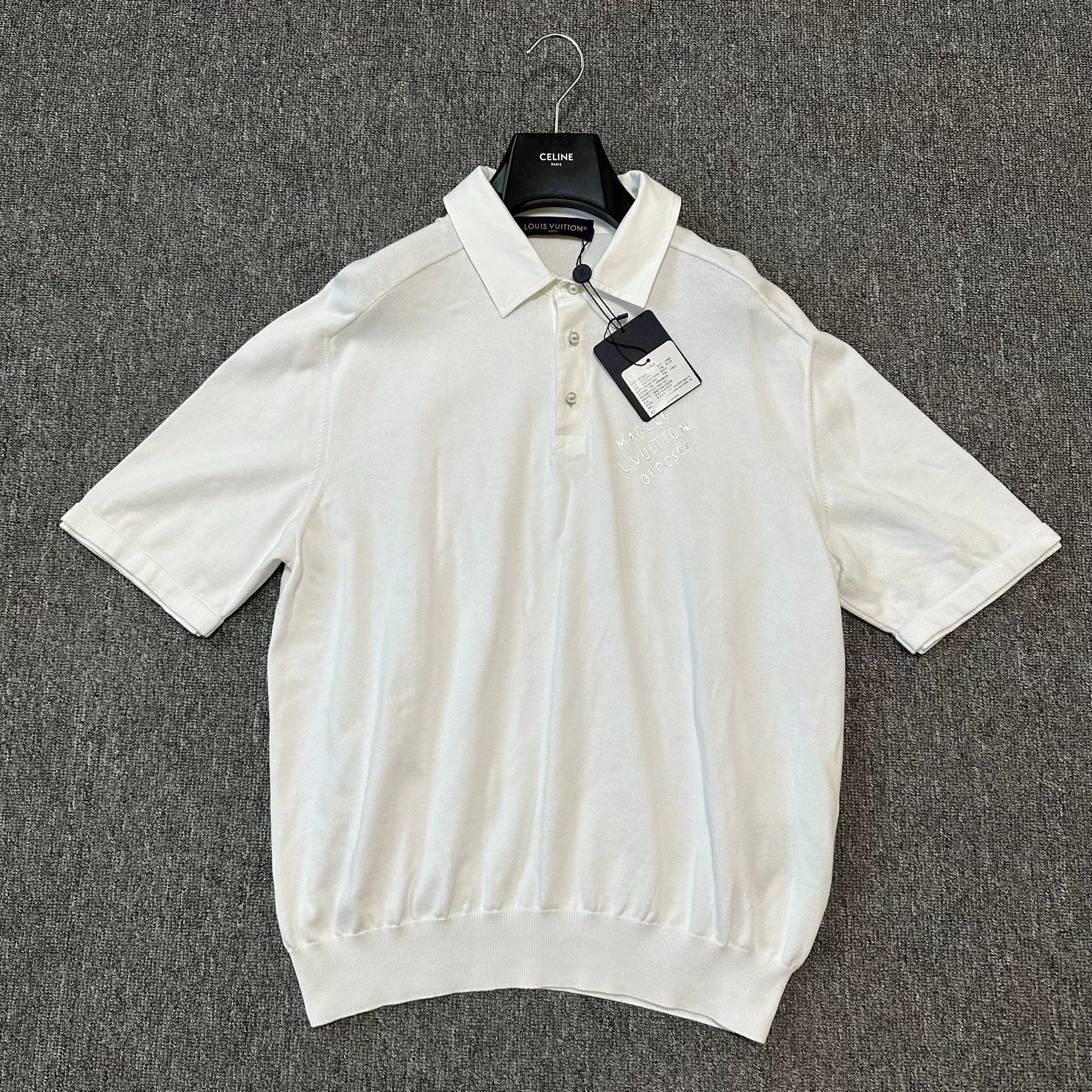 Louis Vuitton Louis Vuitton 24SS White Pharrell Pearl Polo Size US M / EU 48-50 / 2 - 1 Thumbnail