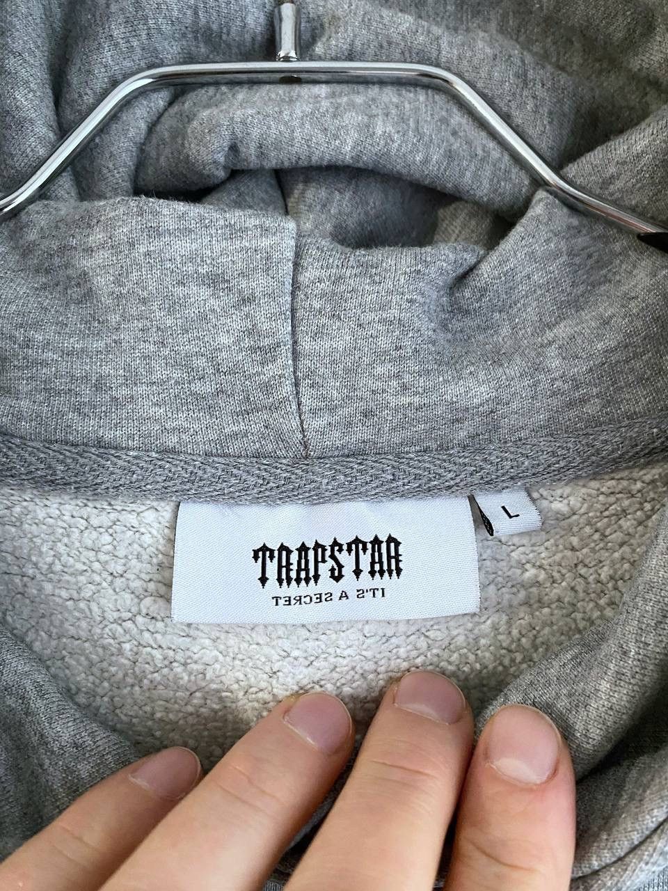 Trapstar London Trapstar It's a Secret Big Teddy Logo Men's Grey Hoodie, L Size US L / EU 52-54 / 3 - 17 Thumbnail