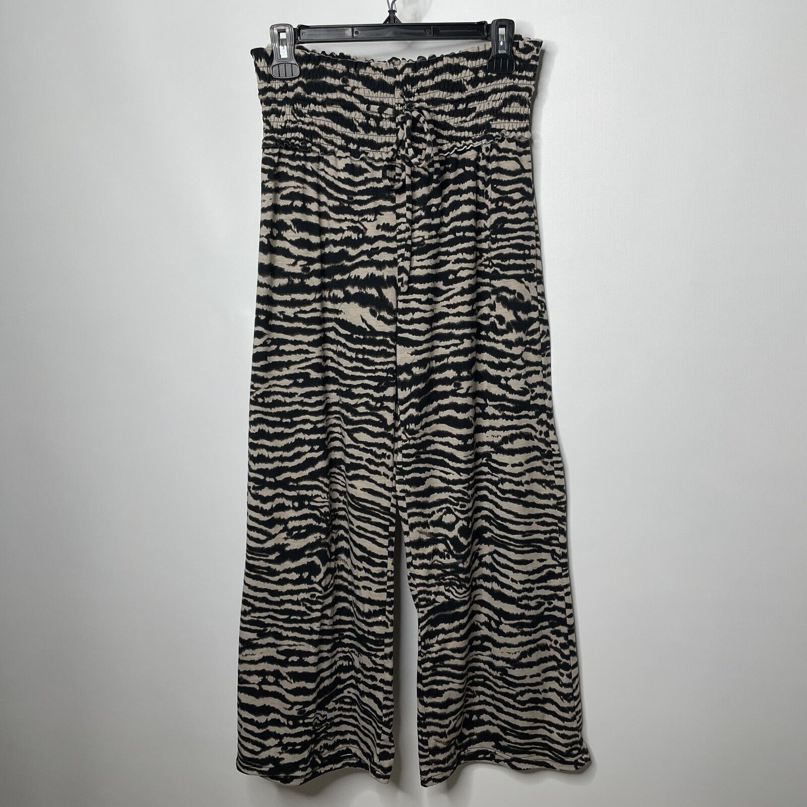 Other POL Black Taupe Zebra Stripe Relaxed Fit Wide Leg Pants | Grailed