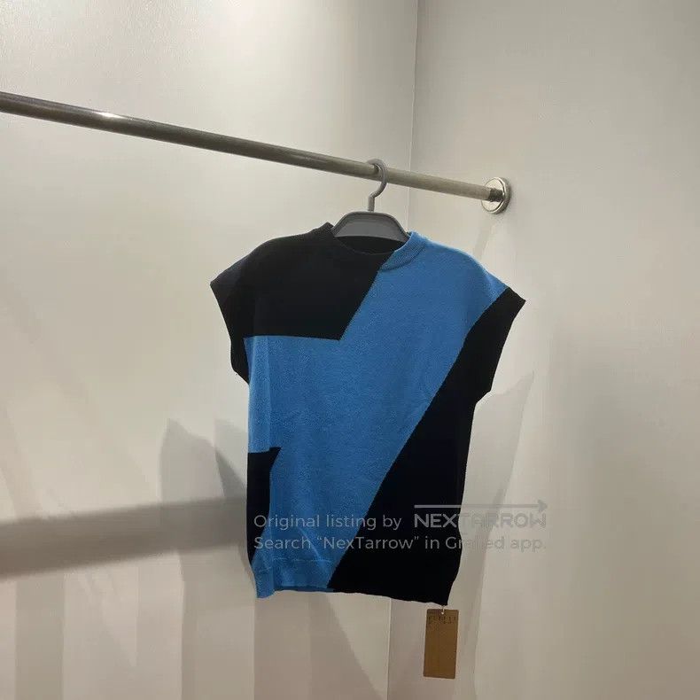 Hermes Hermes Color Block Unconventional Cashmere Knit Short Slee Size XXS / US 00 / IT 34 - 1 Thumbnail