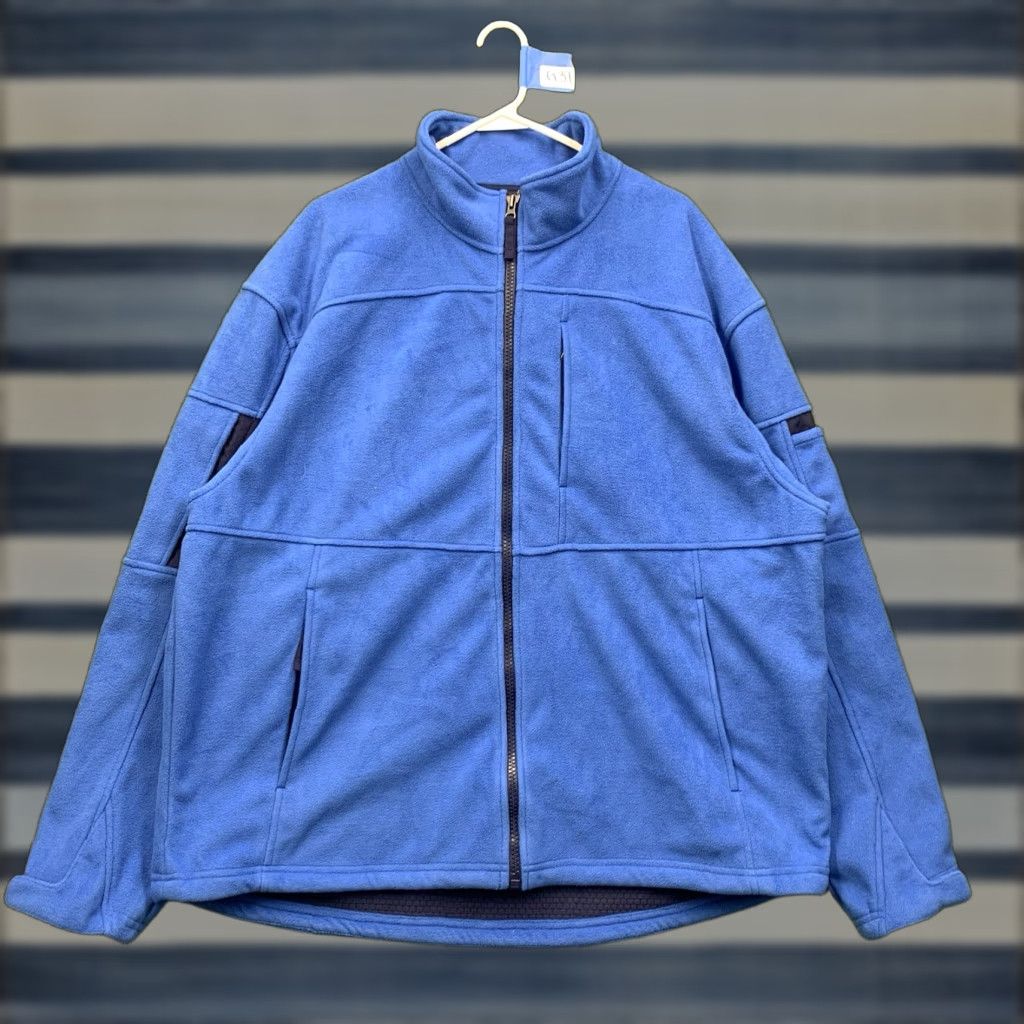 Vintage DULUTH TRADING Shoreman's Fleece Jacket Mens 2XL XXL Blue Gridlock Zip Up NWT Size US XXL / EU 58 / 5 - 1 Thumbnail