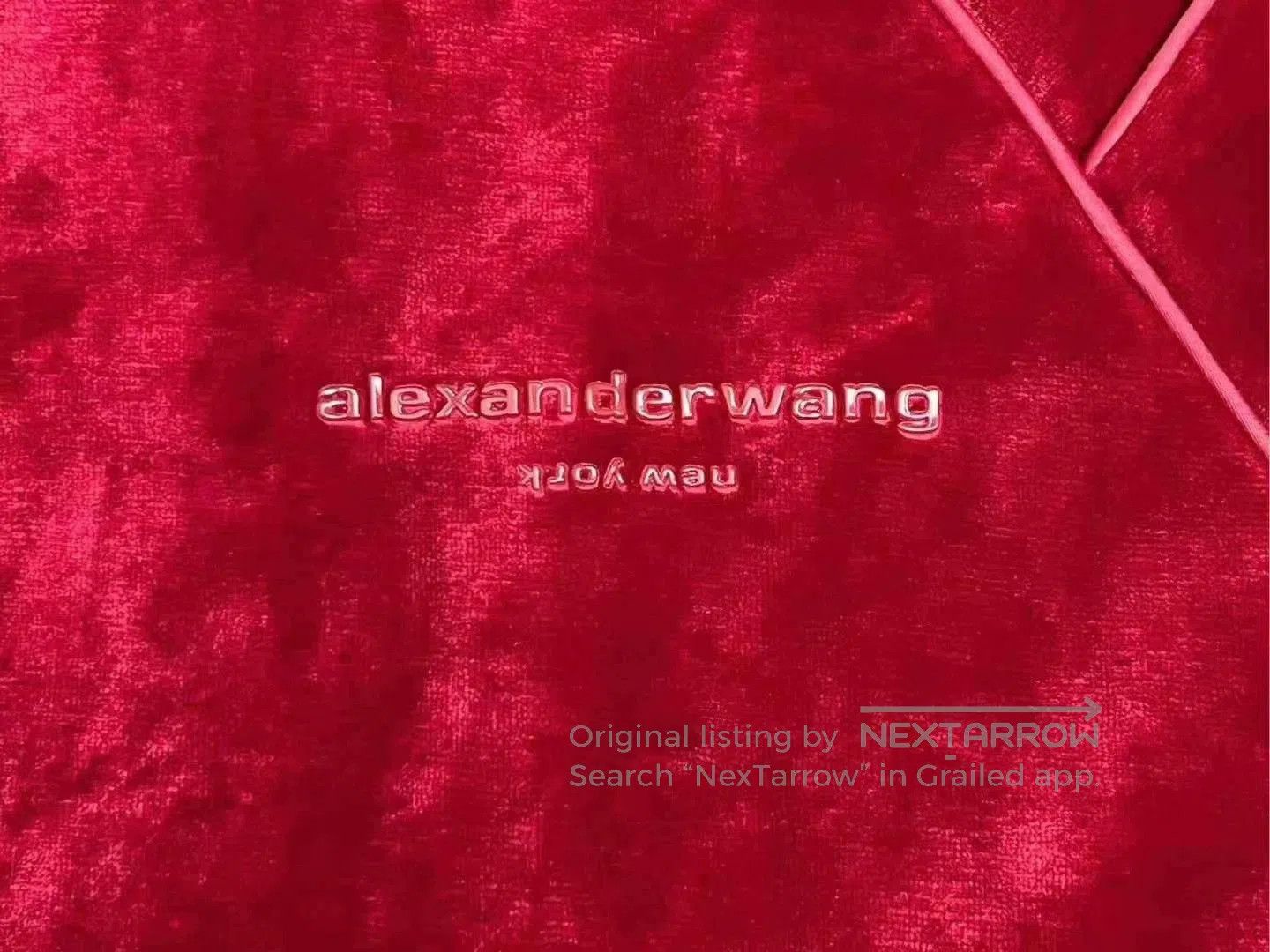 Alexander Wang alexander wang red velvet logo zip jacket. Size US XXS / EU 40 - 5 Thumbnail