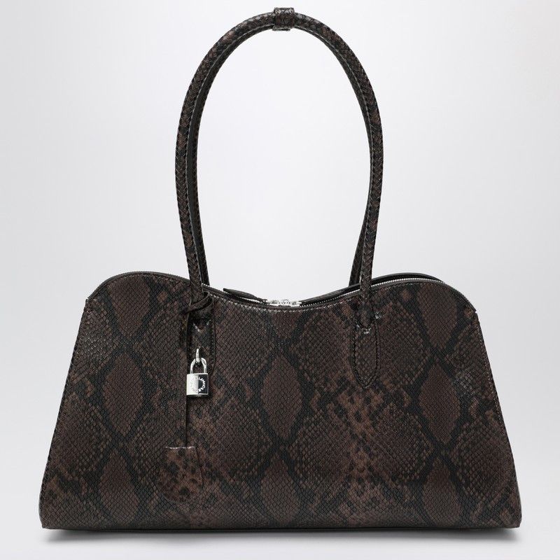 Stella McCartney Stella Mccartney Espresso Snake-Effect Ryder Tote Bag Size ONE SIZE - 1 Thumbnail