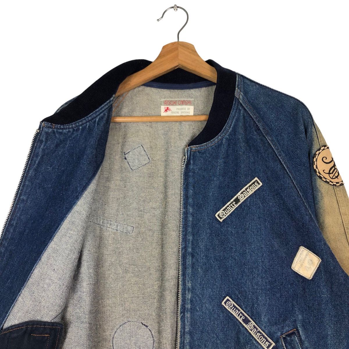 Vintage Denim Bomber Jacket Atsuki Onishi Japan IsseyMiyake