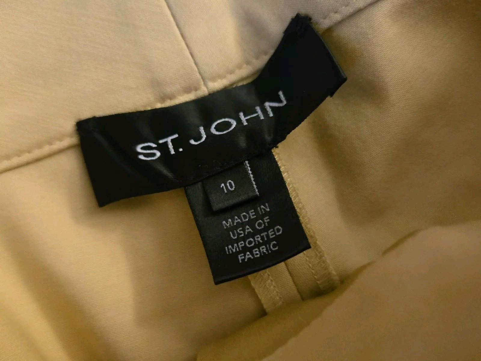 St. John St. John Beige Khaki Silk Dress Slacks Pants Size 10 Made In Size 32" / US 10 / IT 46 - 5 Thumbnail