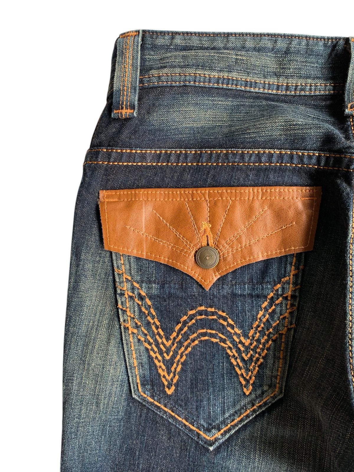 Tornado Mart FLARE💥 EDWIN XV NAVAJO HIPPIES STYLE MUDMAX RUSTY DENIM🎌☠️ Size US 32 / EU 48 - 14 Thumbnail