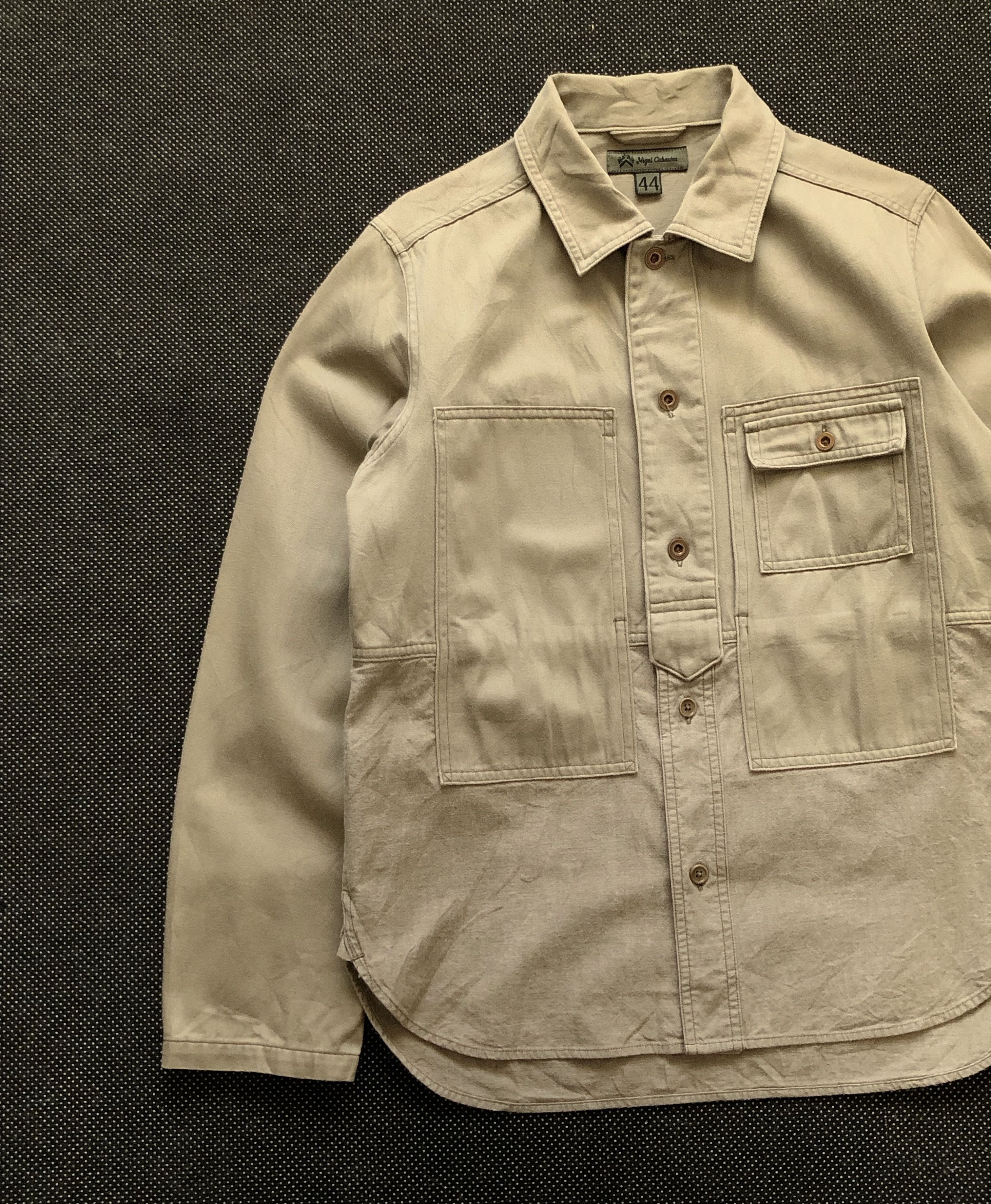 Nigel Cabourn RARE🔥SS20 UTILITY SHIRT JACKET DENIM KHAKI SIZE 44 Size US S / EU 44-46 / 1 - 11 Thumbnail