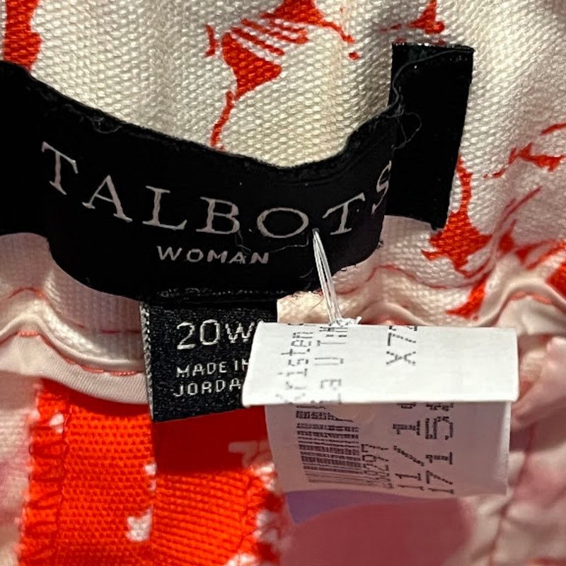 Talbots Talbots Pant Heritage Orange White Floral 20W Size 42" / US 20 - 3 Thumbnail