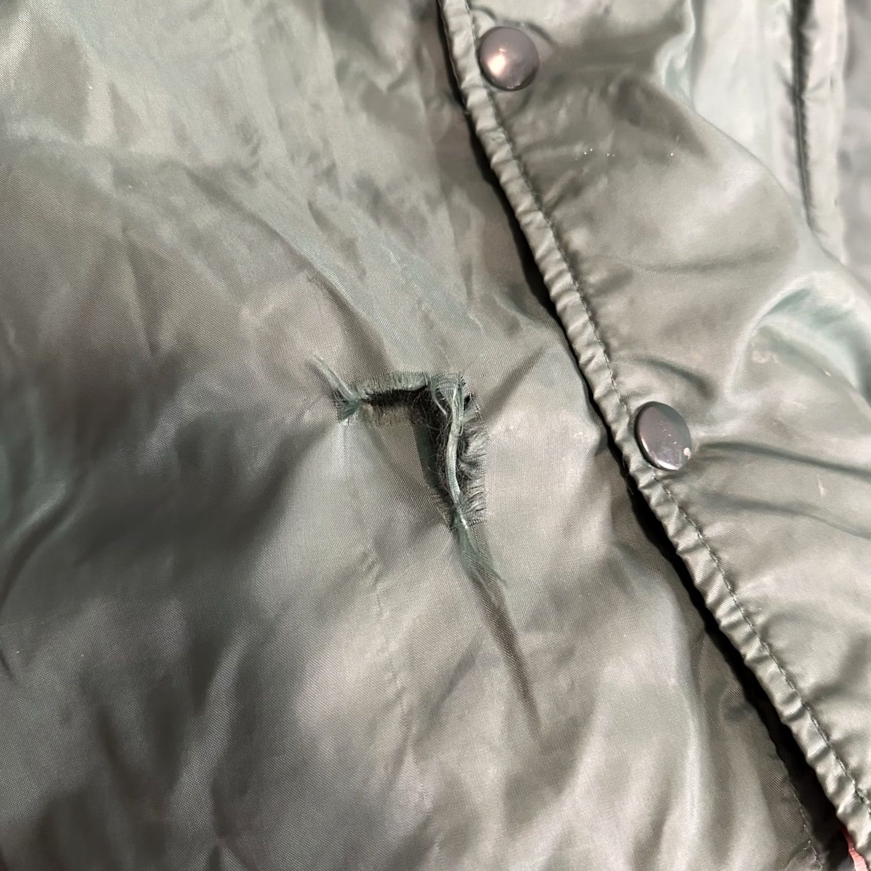 Champion VINTAGE Champion Jacket Nylon Green Lined Windbreaker 60s 70s School USA Men Large Snapped Button Hooded Pocketed Regular Size US L / EU 52-54 / 3 - 4 Thumbnail