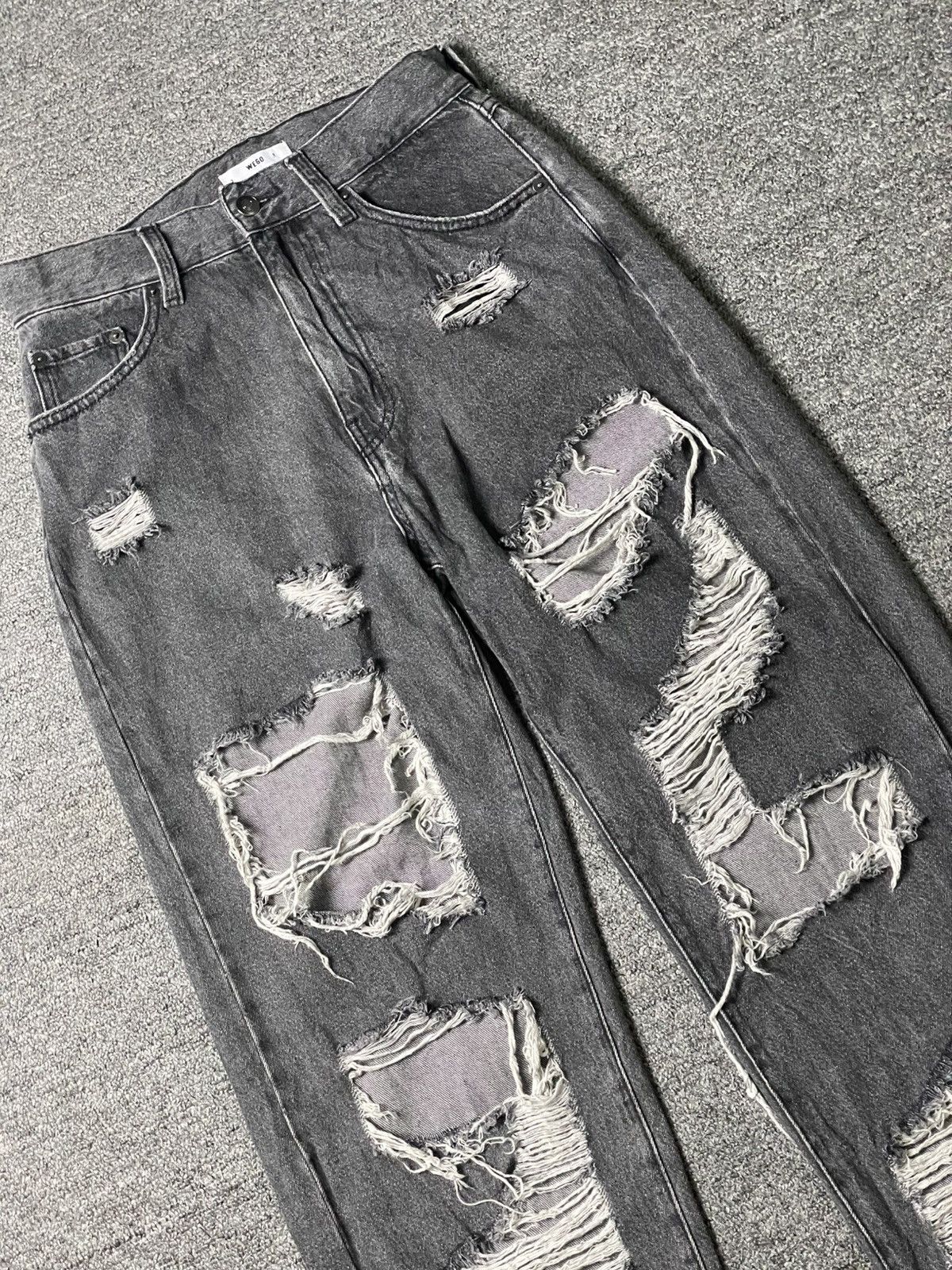 Japanese Brand × Vintage WEGO Distressed Denim Ripped Baggy Jeans (104) Size US 28 / EU 44 - 3 Thumbnail