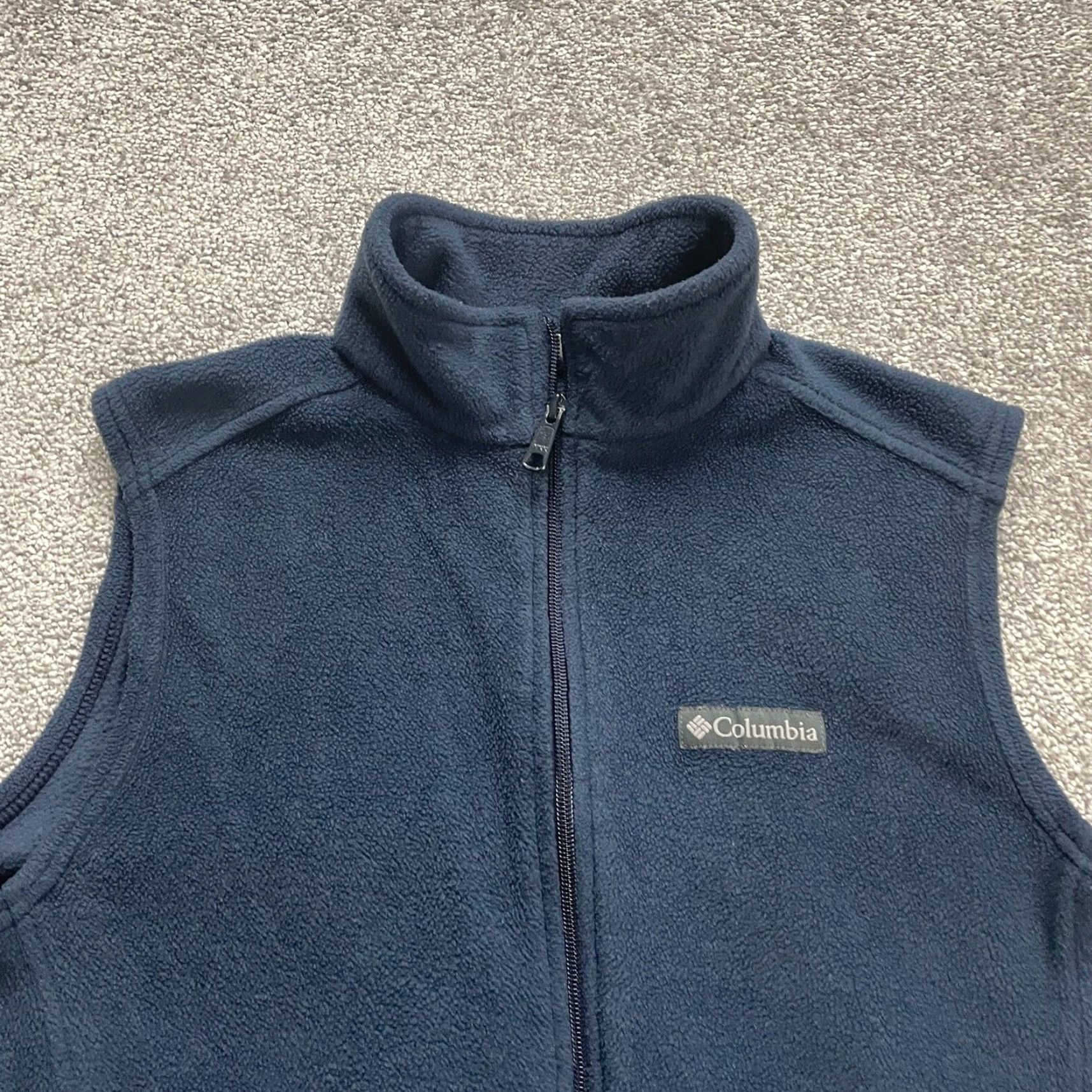 Vintage Columbia Vest Mens Small Navy Blue Fleece Steens Mountain 1535 Full Zip Pockets Size US S / EU 44-46 / 1 - 3 Thumbnail