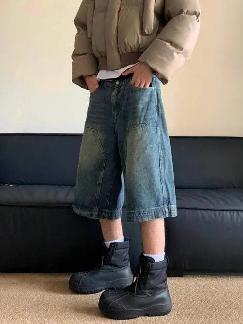 Japanese Brand × Vintage GOTH Vintage RETRO washed jorts shorts Size US 32 / EU 48 - 4 Thumbnail