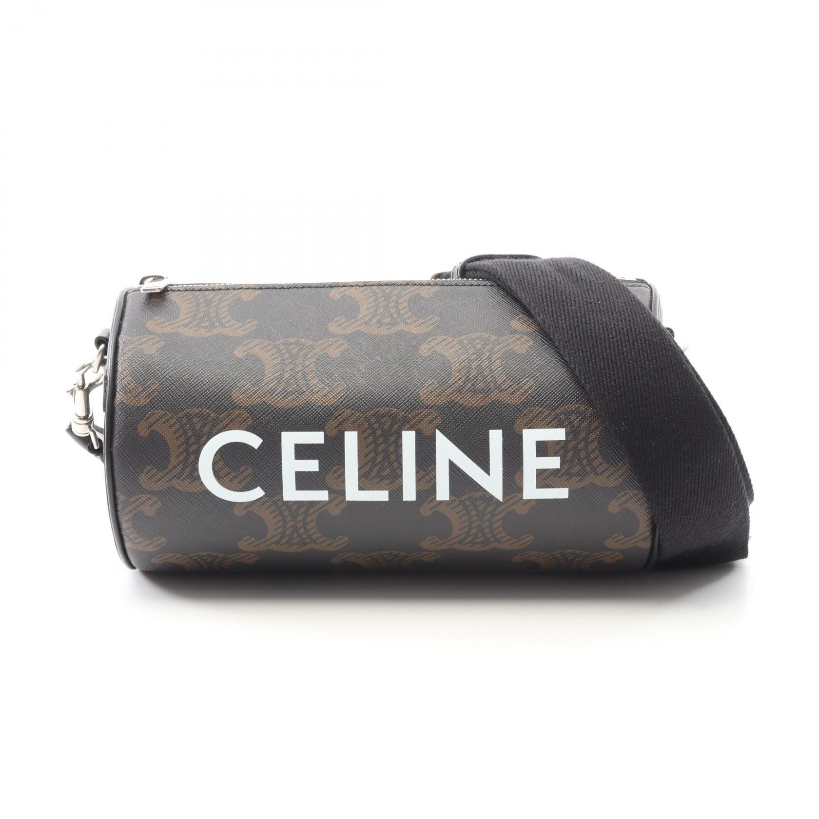 Celine Celine Celine Triomphe PVC Coated Canvas Leather Shoulder Bag Canvas Shoulder Bag 110052EKK Size ONE SIZE - 1 Thumbnail