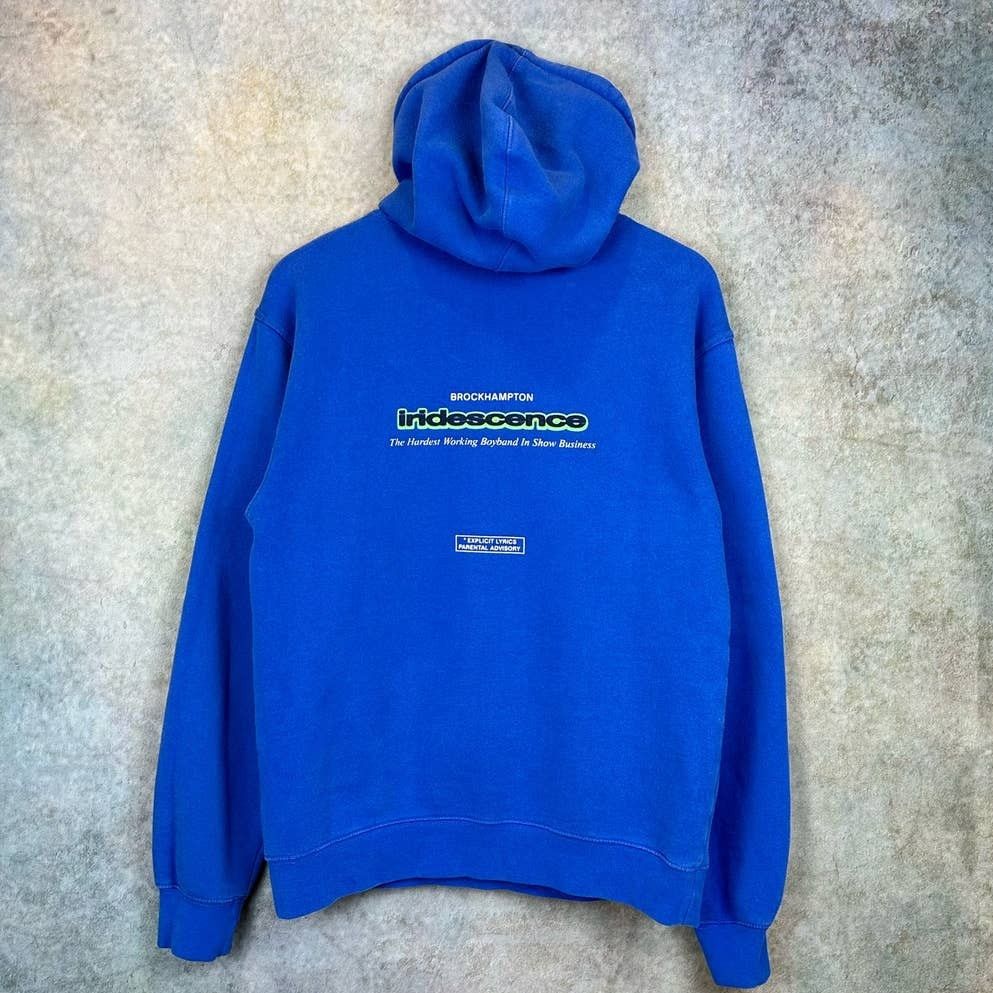 Rap Tees × Vintage Brochkampton Iridescence Blue Hoodie Sz M Rap Sweatshirt Size US M / EU 48-50 / 2 - 3 Thumbnail