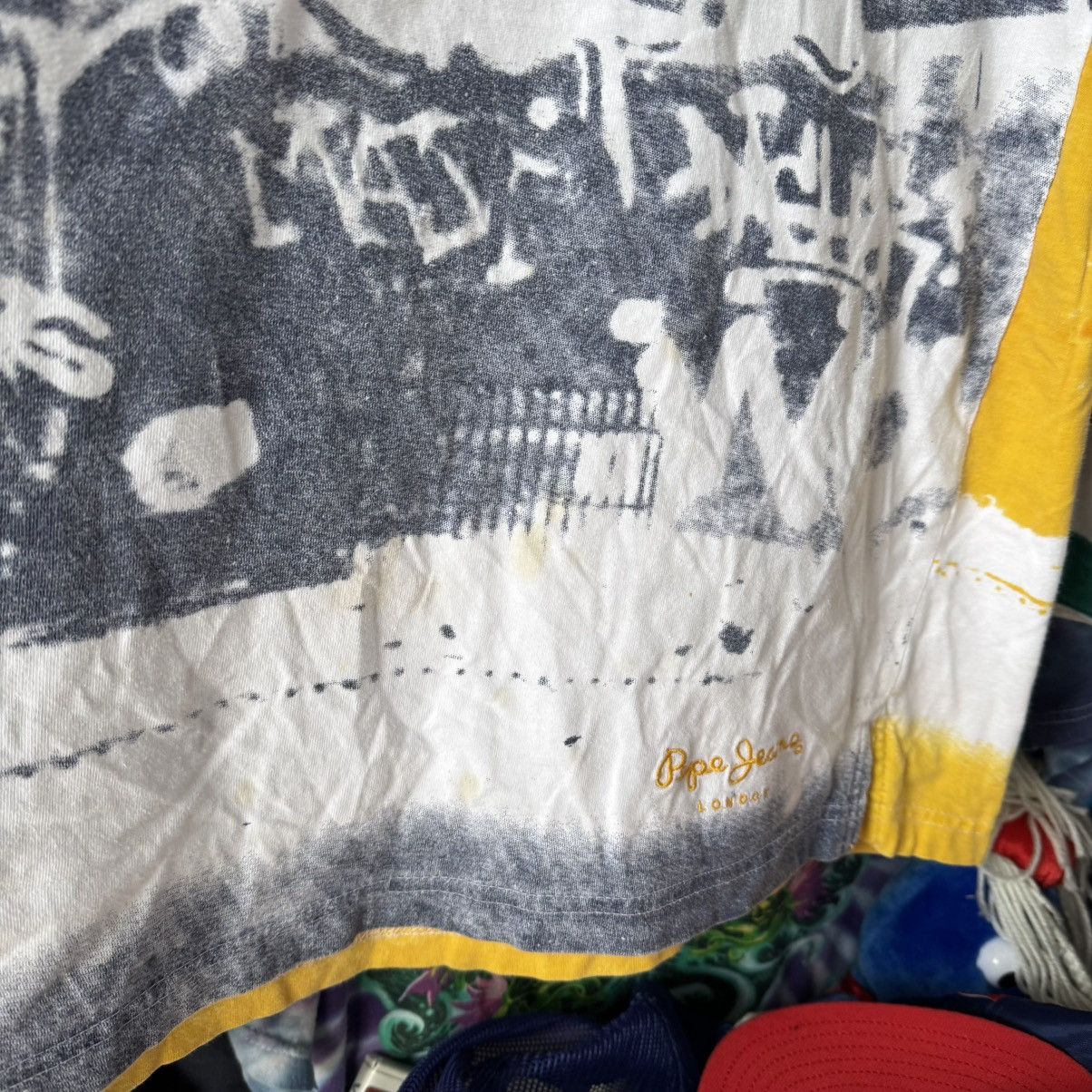JNCO × Pepe Jeans × Vintage CRAZY Pepe Jeans Y2K AOP Grafitti Tee Shirt 2XL Jnco Ecko Size US XXL / EU 58 / 5 - 5 Thumbnail