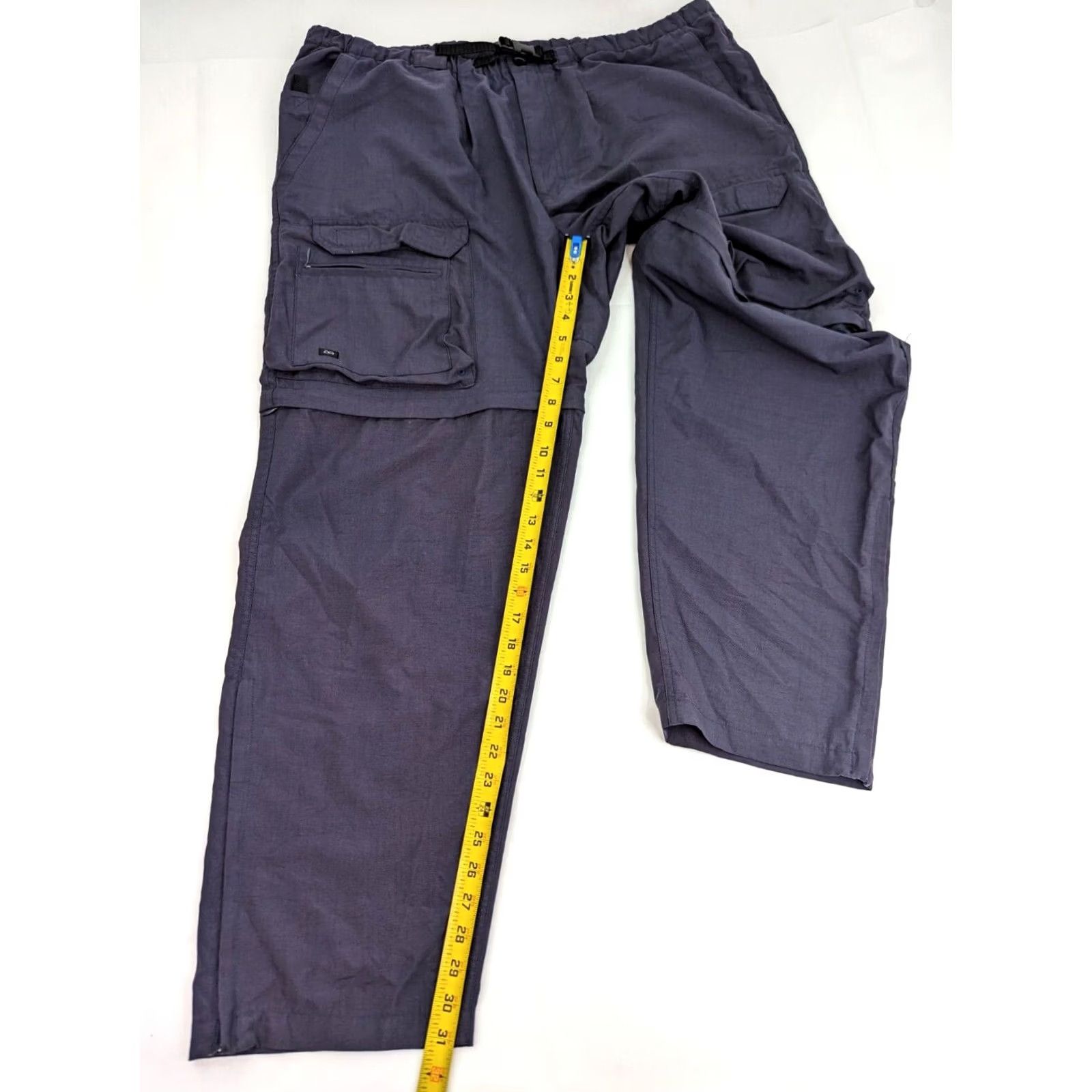 Vintage VTG Outersport Cargo Pants / Shorts 2XL Blue Men 40x31 5-Pocket Convertible Wide-Leg 90s Style Cargo (Adult) Mens Size US 39 - 6 Thumbnail