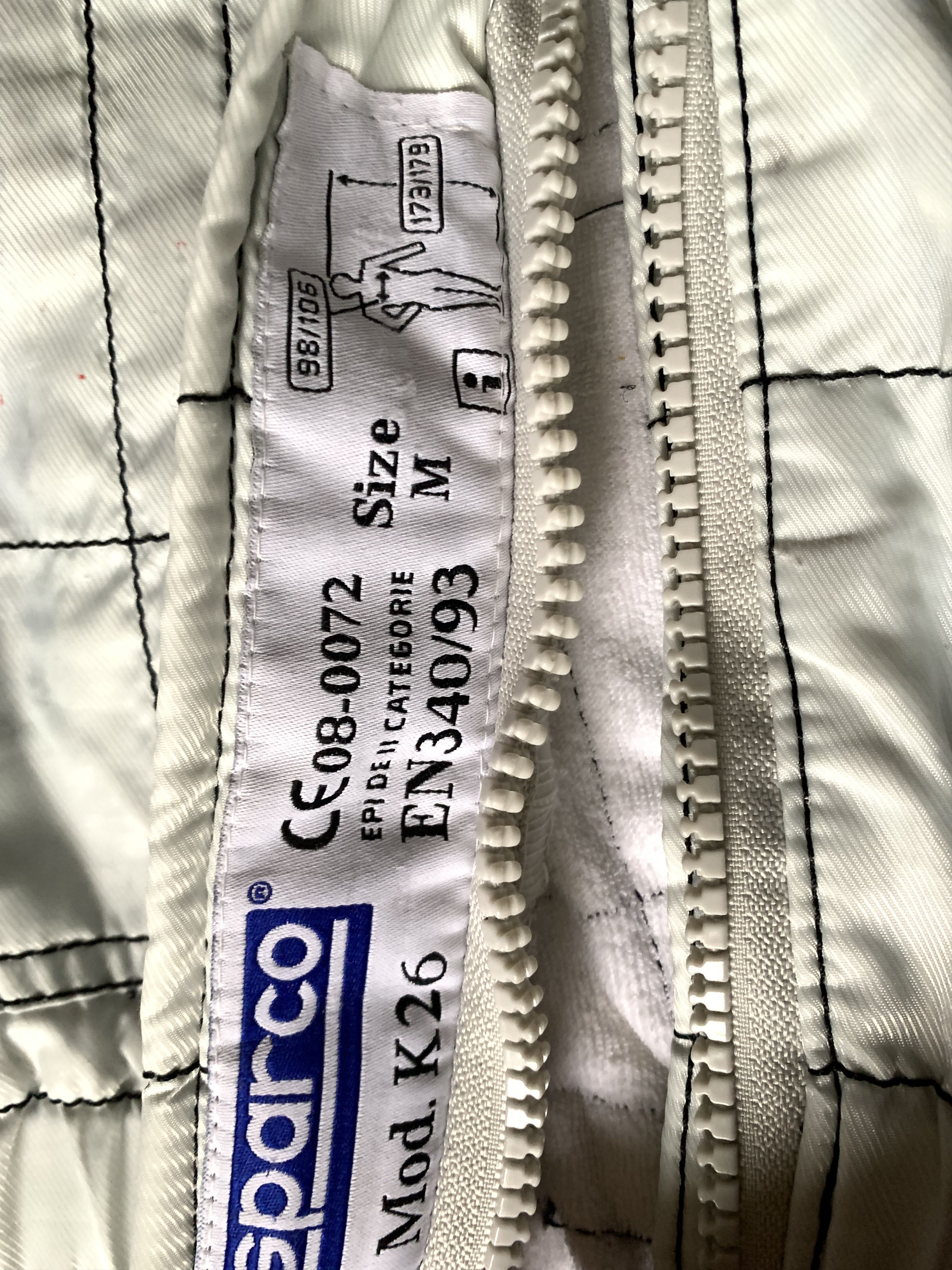 Other Sparco Vintage White Racing Suit Size US 32 / EU 48 - 8 Thumbnail