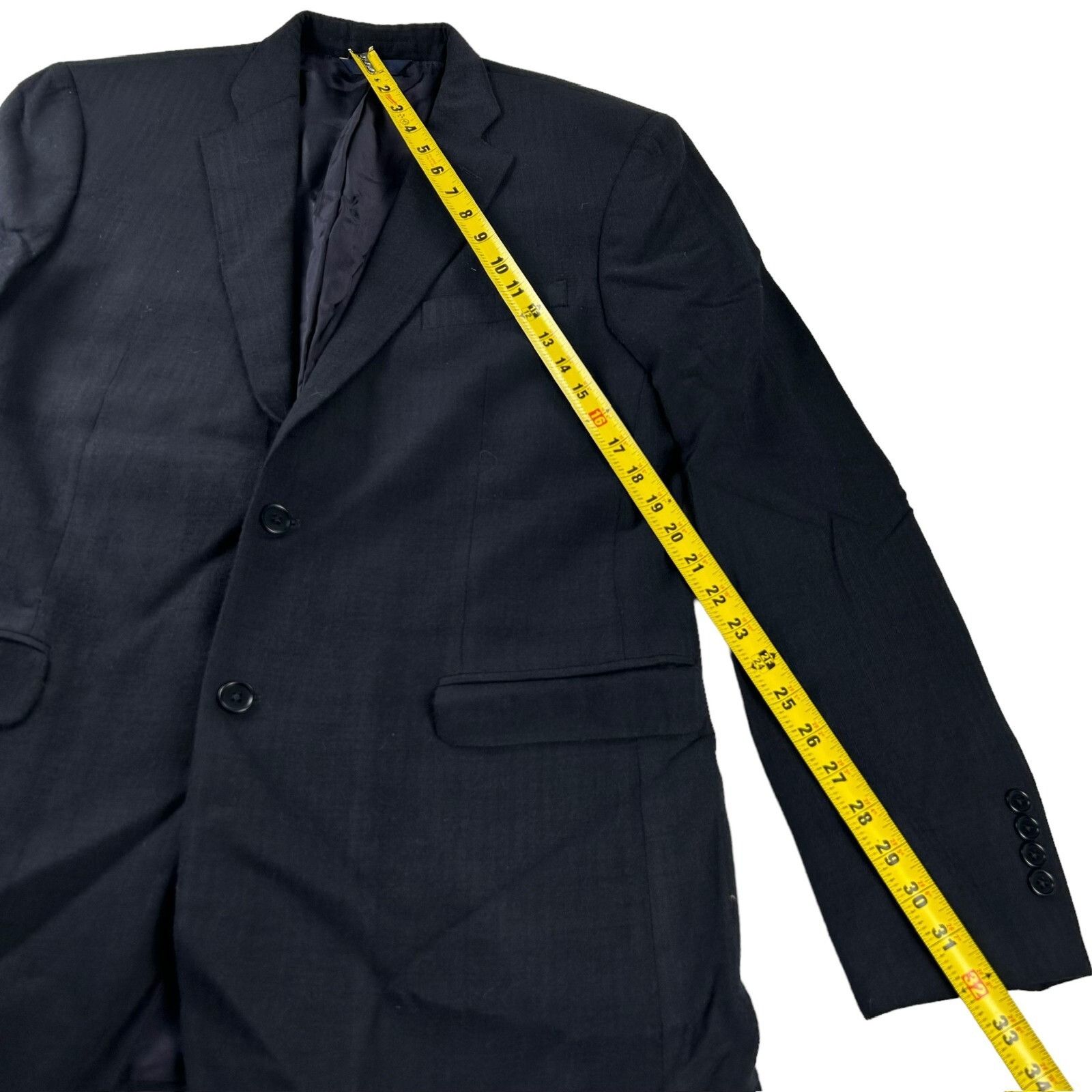 Brooks Brothers Brooks Brothers 346 Men’s Stretch Flannel Suit Black Herring Size 44L - 7 Thumbnail