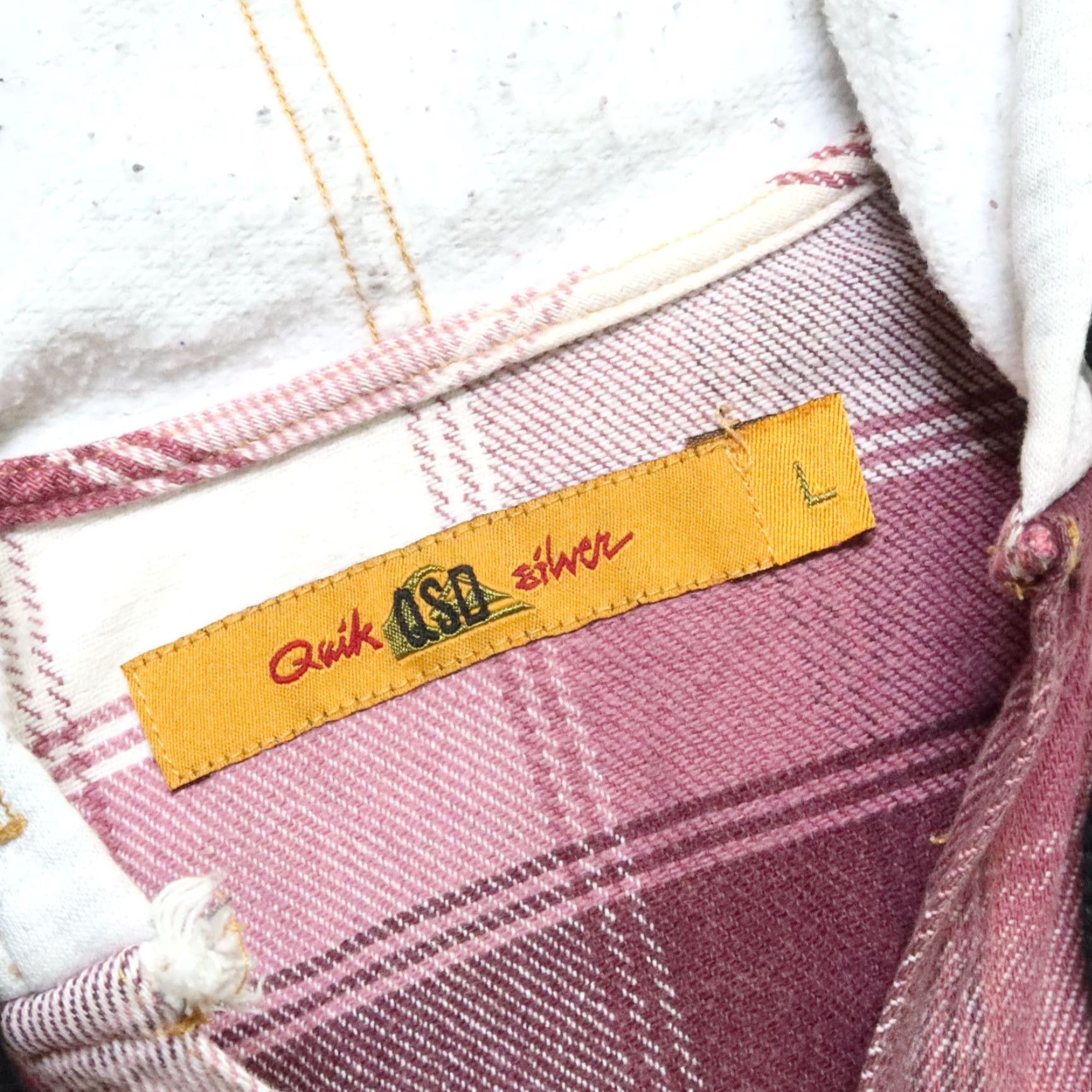 Quiksilver VINTAGE Quicksilver Plaid Hoodie Vest Shirt Mens L Burgundy 90s Made in USA Size US L / EU 52-54 / 3 - 5 Thumbnail