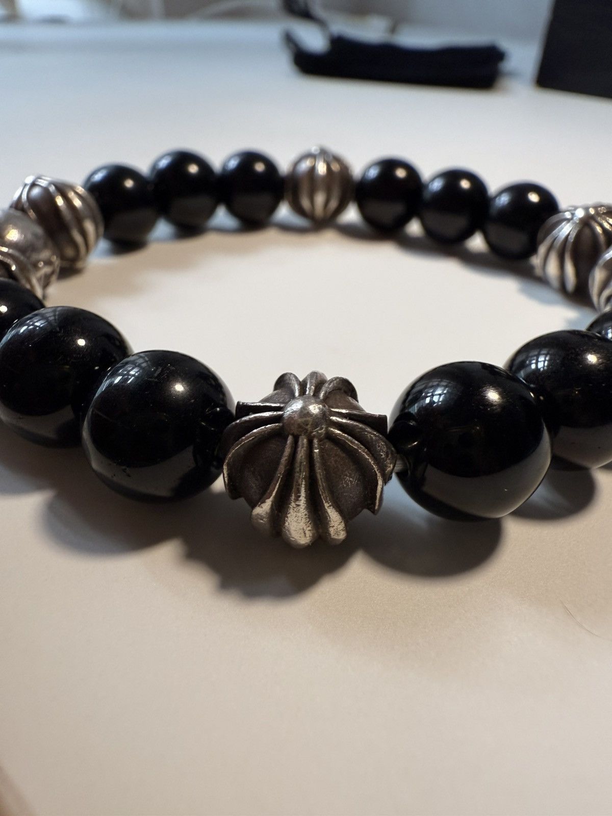 Chrome Hearts Chrome hearts onyx 10mm beads bracelet Size ONE SIZE - 7 Thumbnail
