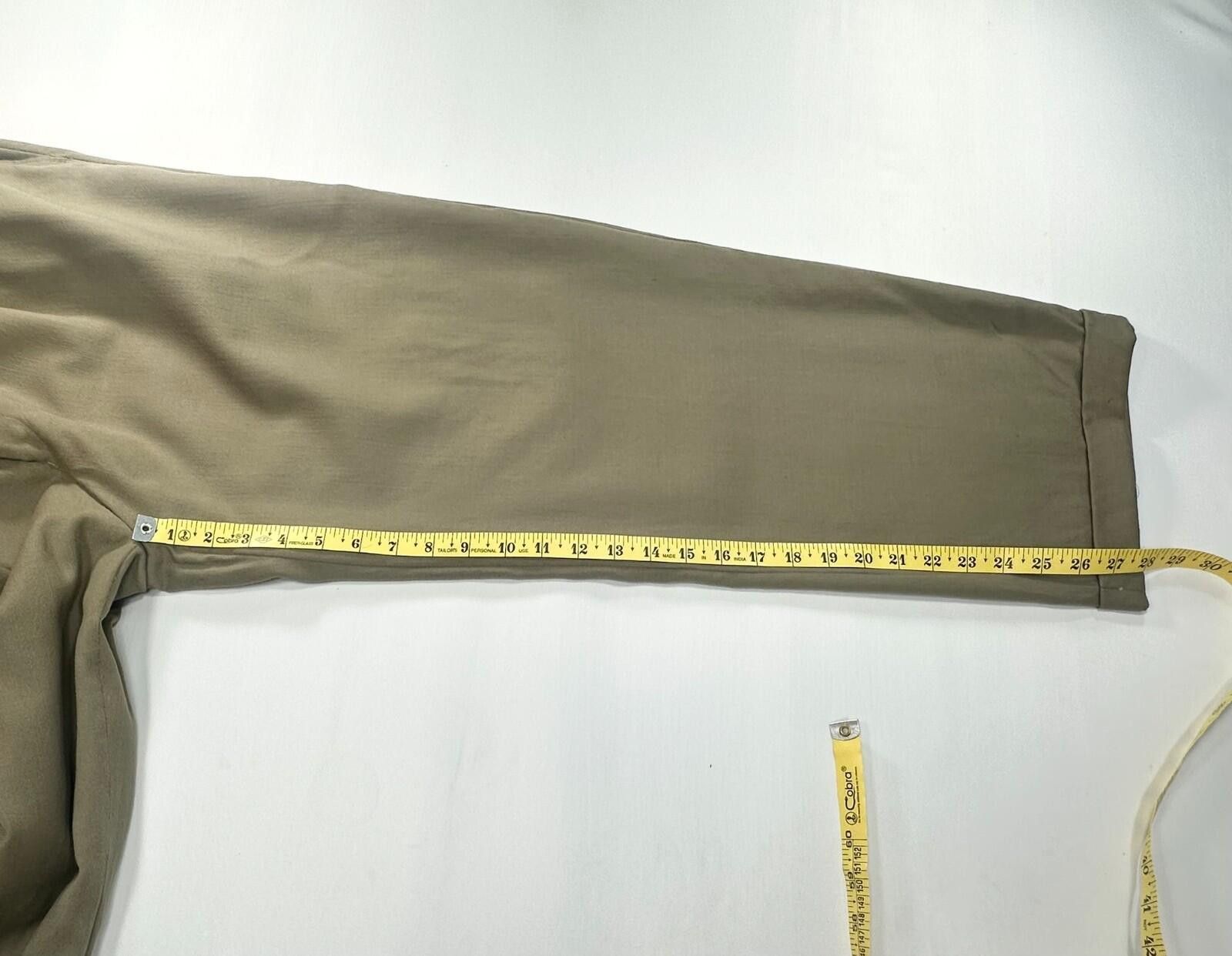Principe Principe Italian Cuffed Pleated Dress Pants Brown Mens 36/28 Size US 36 / EU 52 - 5 Thumbnail