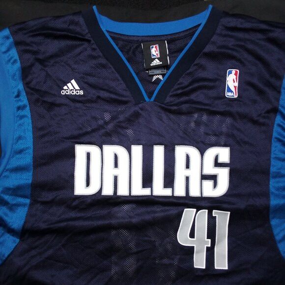 Adidas × NBA × Vintage Vintage Adidas Dallas Mavericks Dirk Nowitzki Jersey Size US XL / EU 56 / 4 - 1 Thumbnail