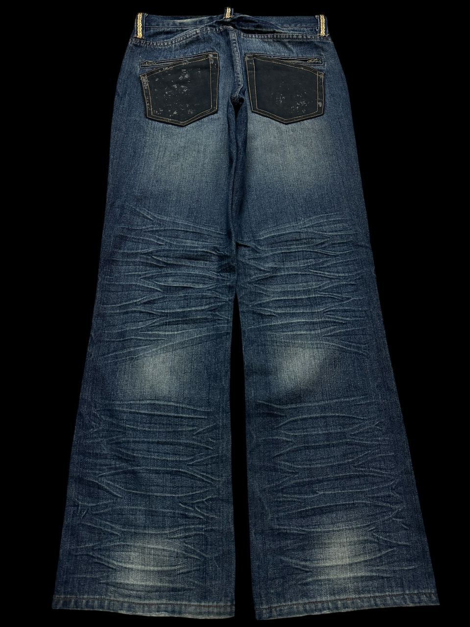 Vintage BAGGY FLARE 90s Style Japanese Ware Rusty Mudwash Clawmark Size US 30 / EU 46 - 10 Thumbnail