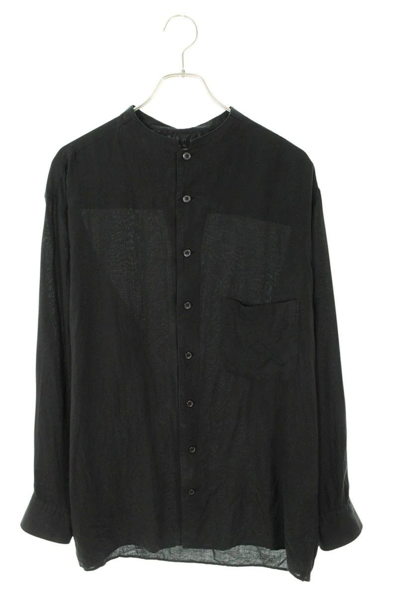 Yohji Yamamoto YOHJI YAMAMOTO POUR HOMME Tencel/Collarless Shirt Size US M / EU 48-50 / 2 - 1 Thumbnail