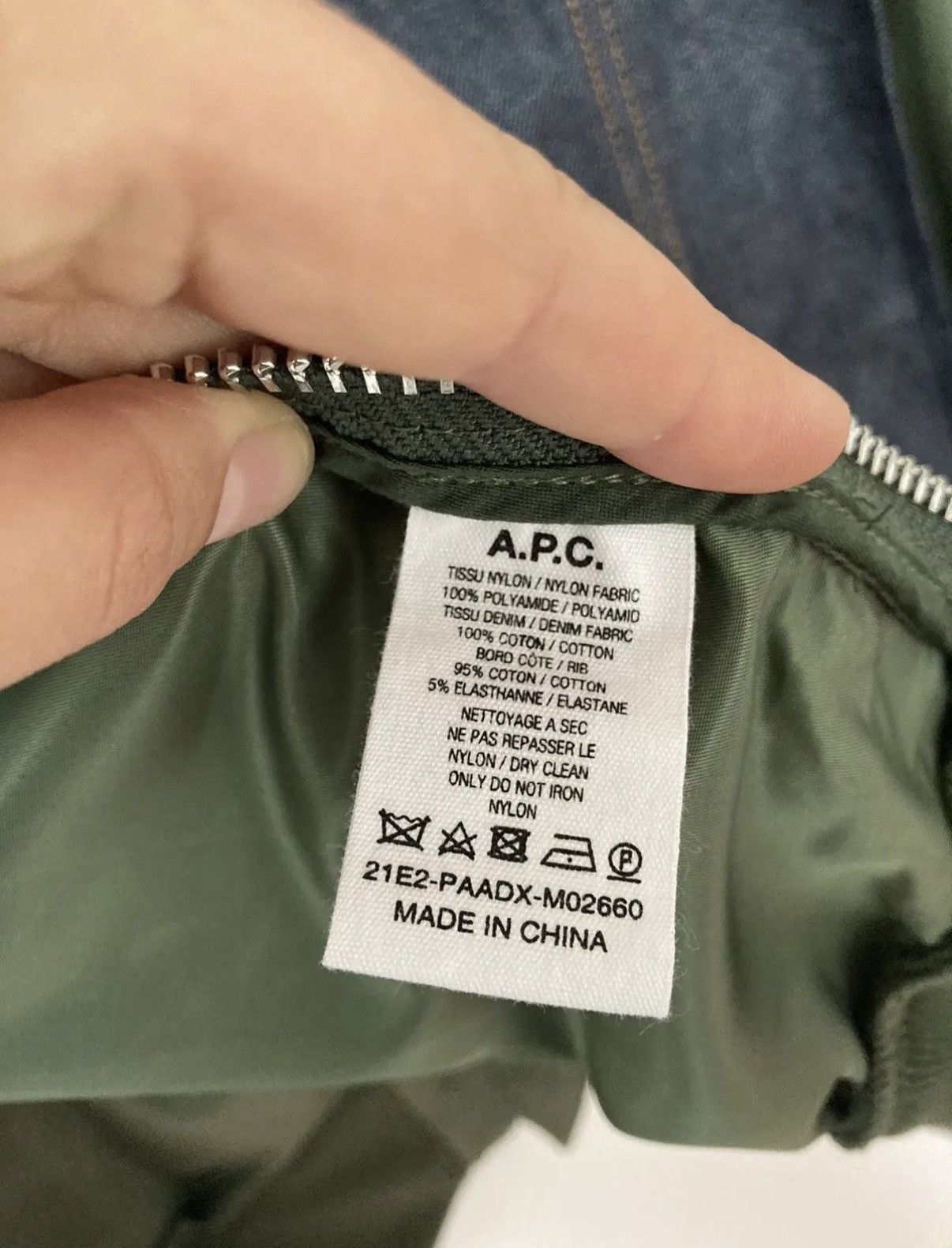 A.P.C. × Sacai APC x Sacai Eimi Denim Bomber Jacket Size US S / EU 44-46 / 1 - 11 Thumbnail
