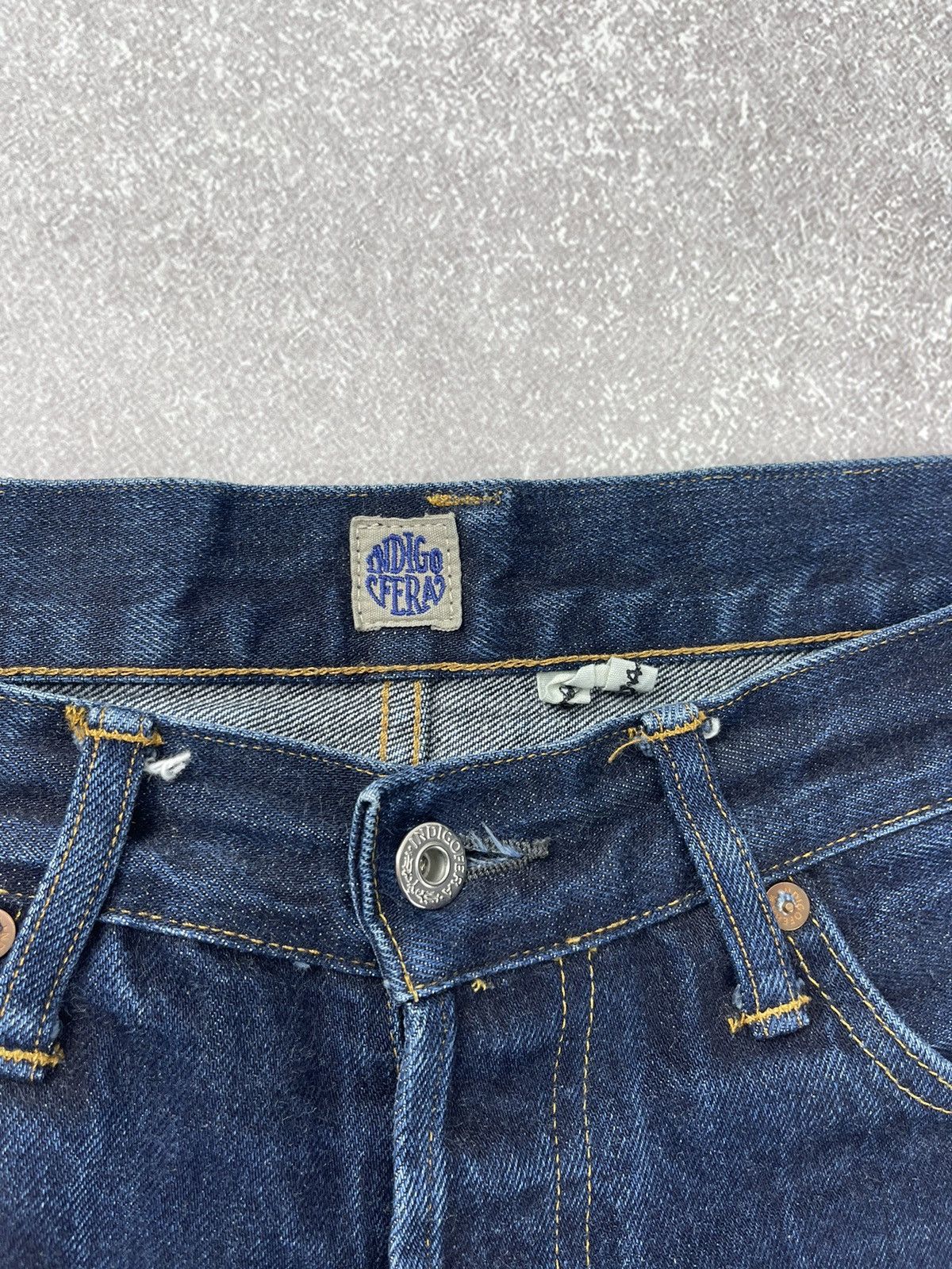 Indigofera Vintage Indigofera Selvedge Distressed Denim Jeans Size 34 Size US 34 / EU 50 - 10 Thumbnail