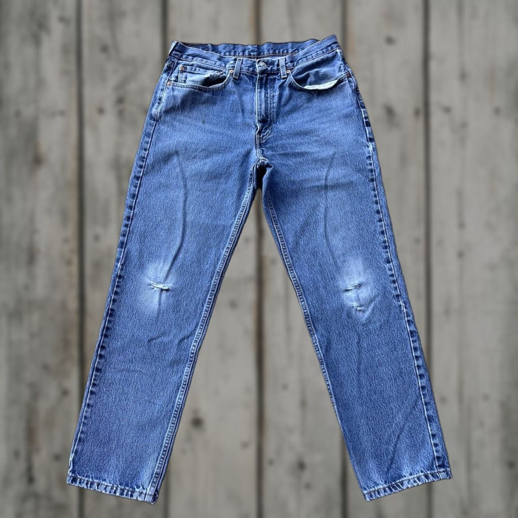 Levi's Levi's Jeans Mens 34x32 Blue 550 Baggy Loose Denim Pants Skate Fade Western Work 90s Grunge Size US 34 / EU 50 - 1 Thumbnail