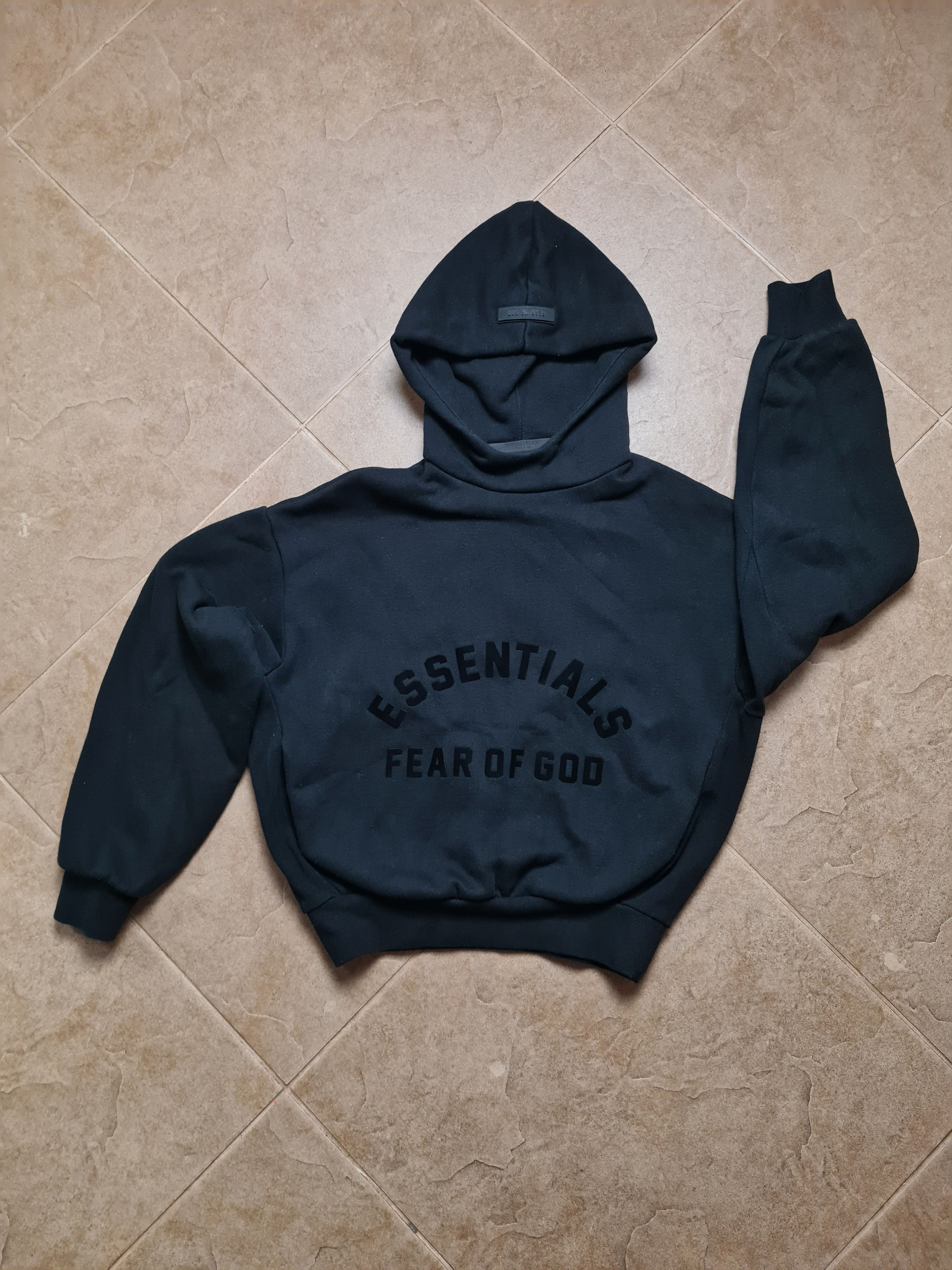 Essentials Womens Essential Fear Of God Pullover Jet Black Hoodie Size XS / US 0-2 / IT 36-38 - 2 Thumbnail