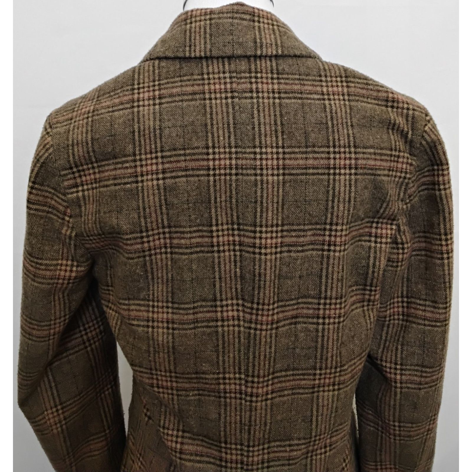 Other Sundance Duster Jacket Women's XS Brown Plaid Wool Blend Size XS / US 0-2 / IT 36-38 - 7 Thumbnail