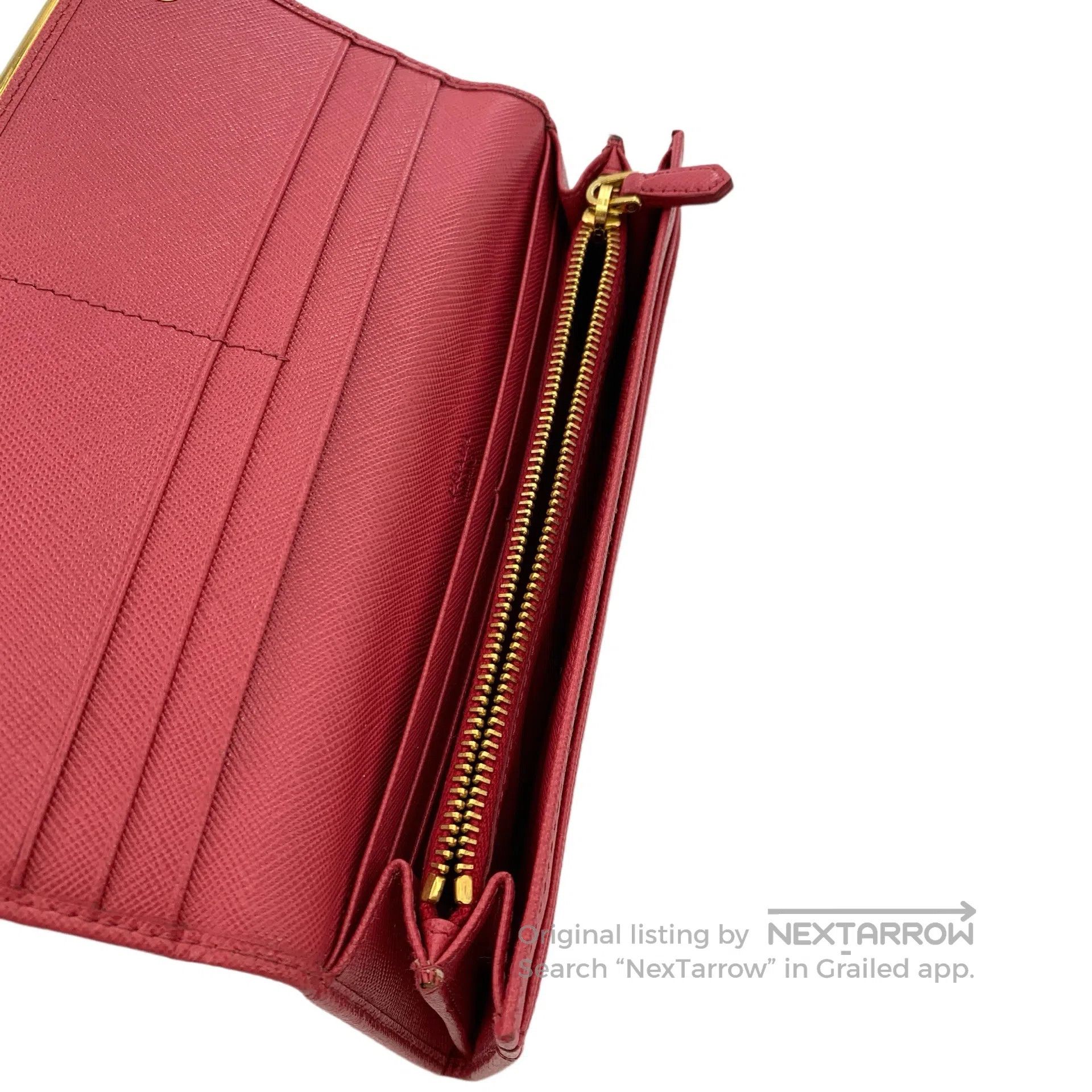 Prada Prada Red Logo Stamped Money Clip Wallet| Size ONE SIZE - 6 Thumbnail