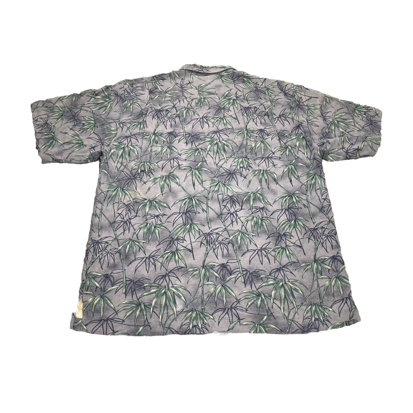 Tommy Bahama Tommy Bahama Silk Button-Up Shirt M Multicolor Bamboo Tree Print Tropical Print Short Sleeve Collared Button-Up Point Collar Hawaiian Men Size US M / EU 48-50 / 2 - 5 Thumbnail
