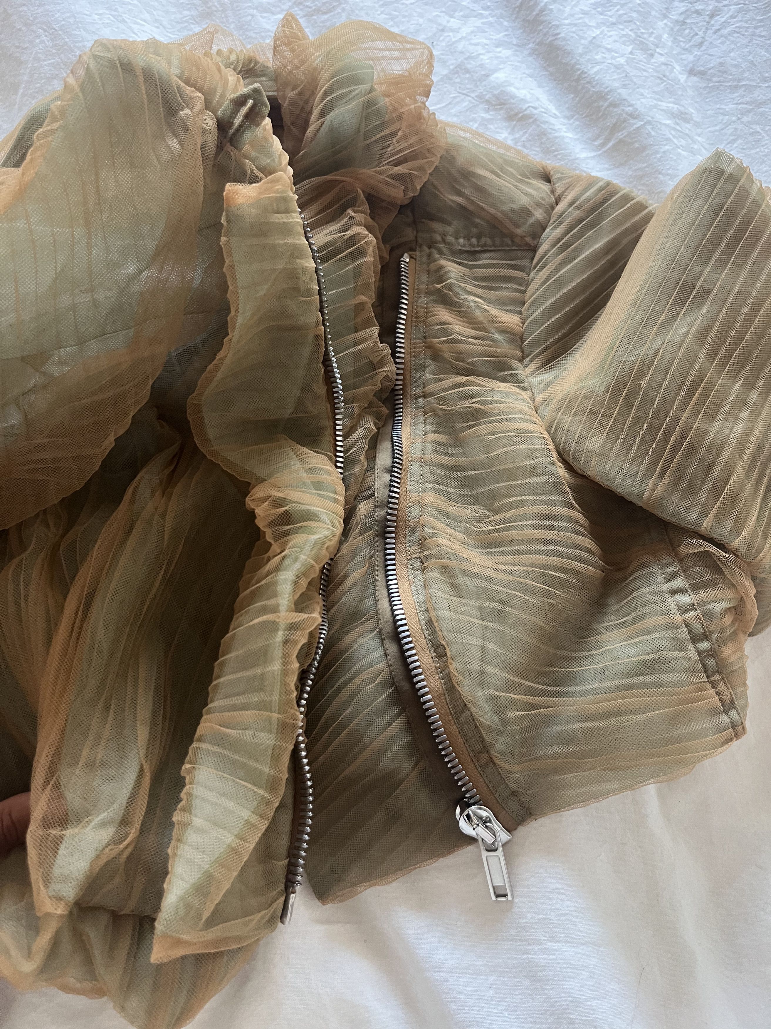 Rick Owens Rick Owens brown "Dirt" bolero tulle jacket SS18 Size S / US 4 / IT 40 - 10 Thumbnail